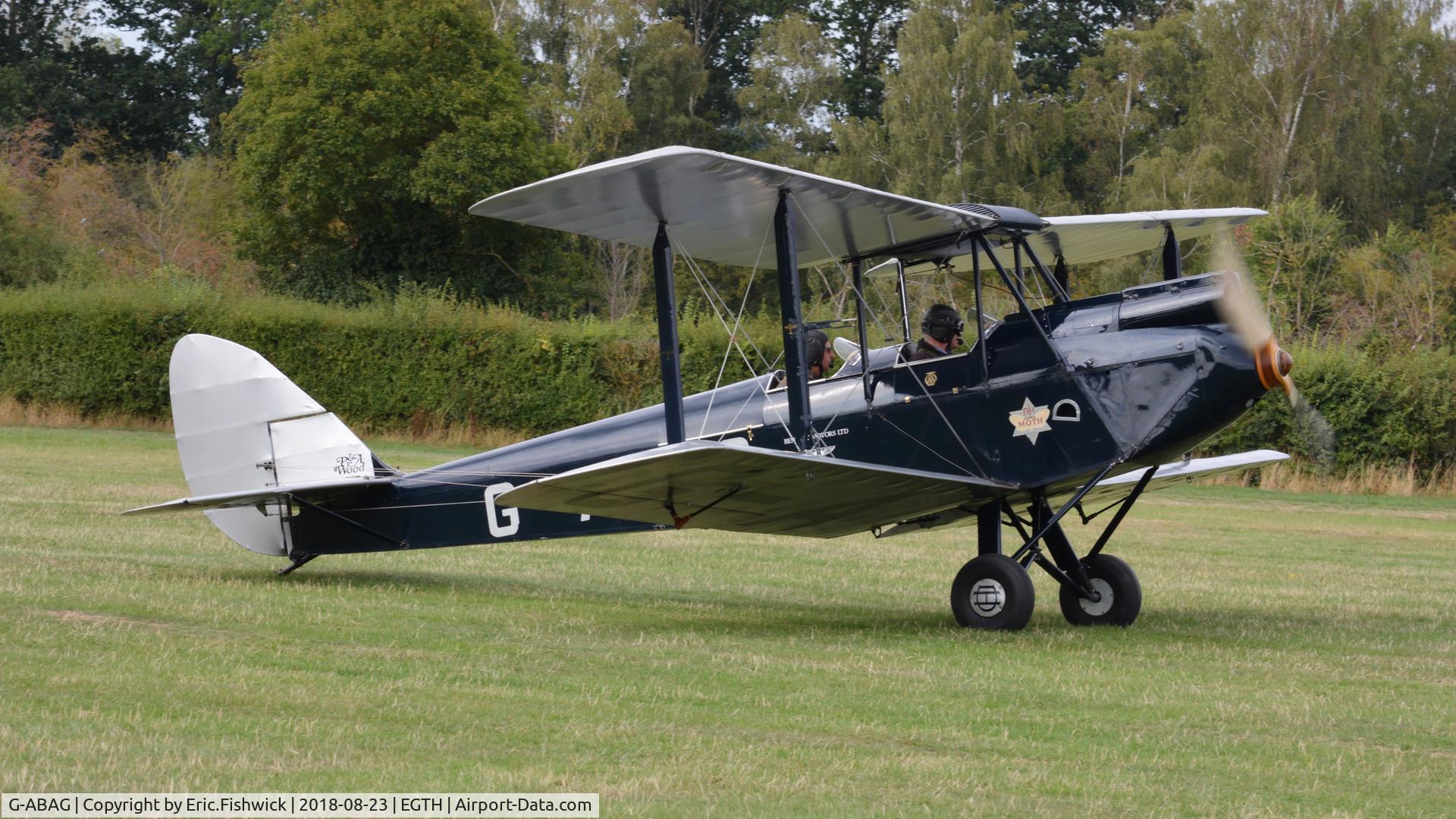 G-ABAG, 1930 De Havilland DH60G Gipsy Moth C/N 1259, G-ABAG Pristine Gipsy Moth preparing to depart The Shuttleworth Collection, Aug.2018