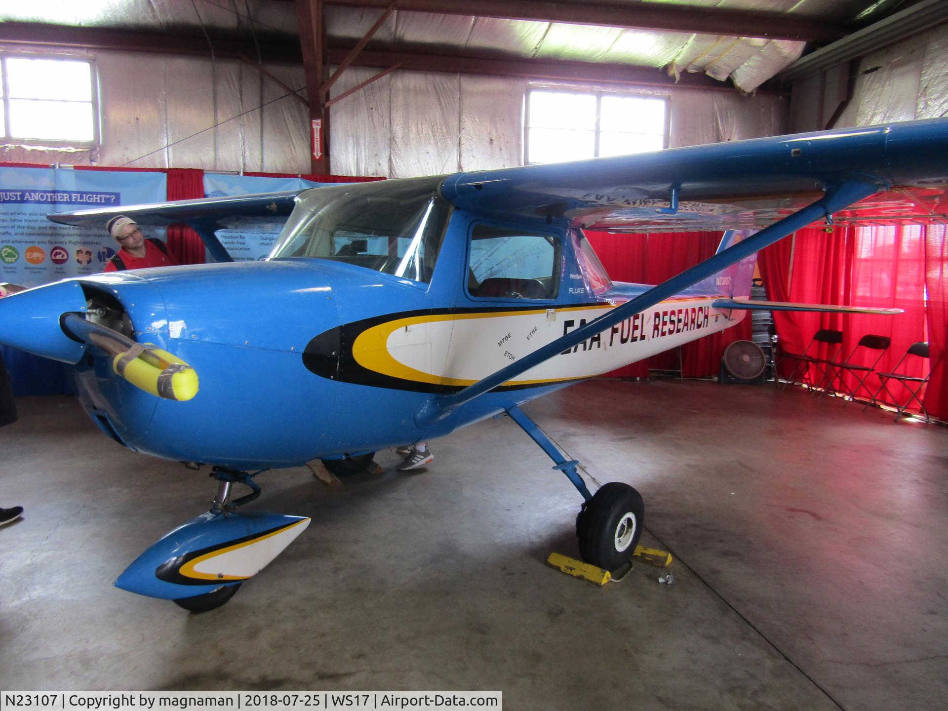 N23107, 1968 Cessna 150H C/N 15068729, odd to see a cesspit in these museum hangars