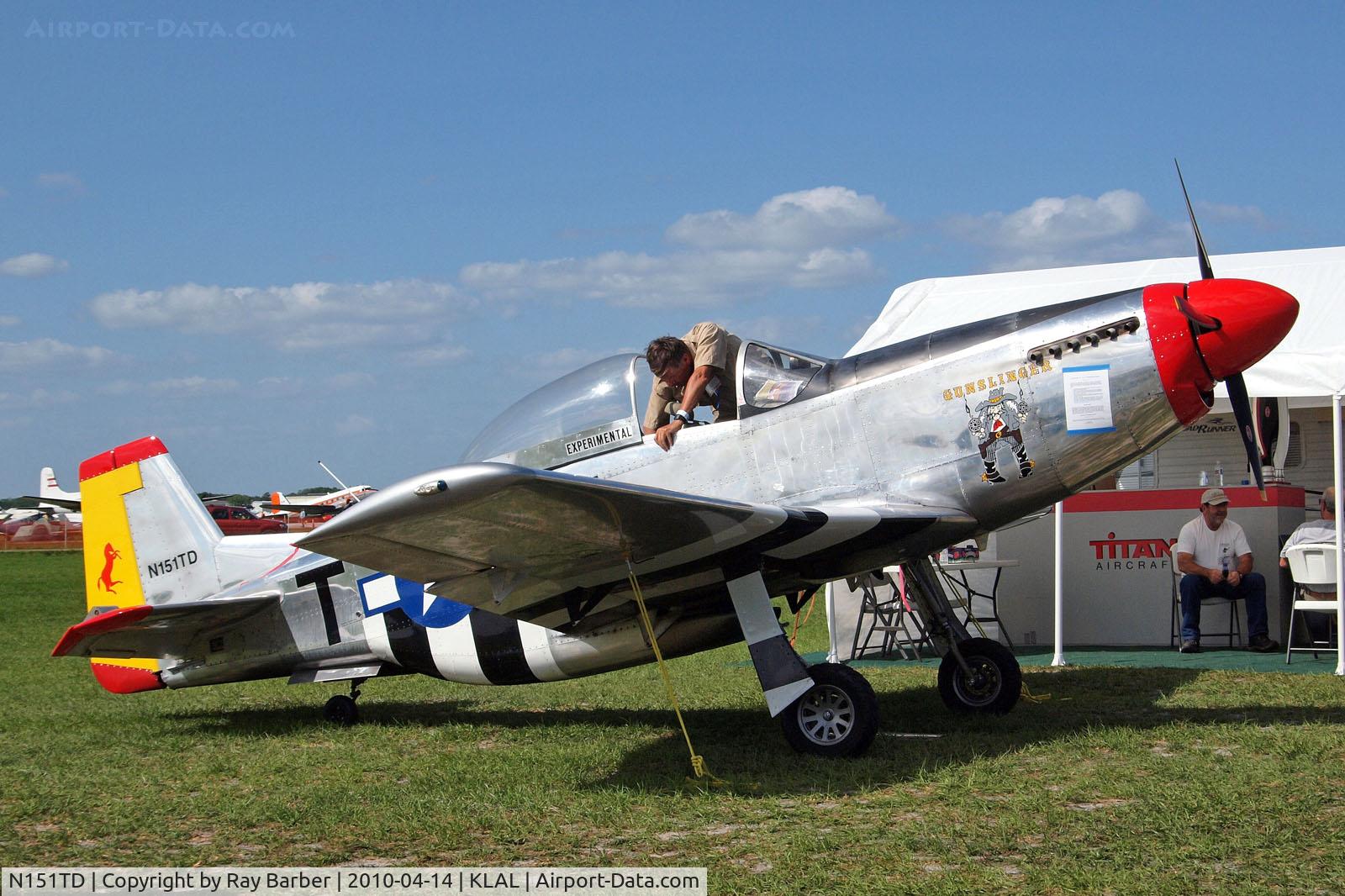 N151TD, 2002 Titan T-51 Mustang C/N 0001, N151TD   Titan T-51 Mustang [0001] Lakeland-Linder~N 14/04/2010