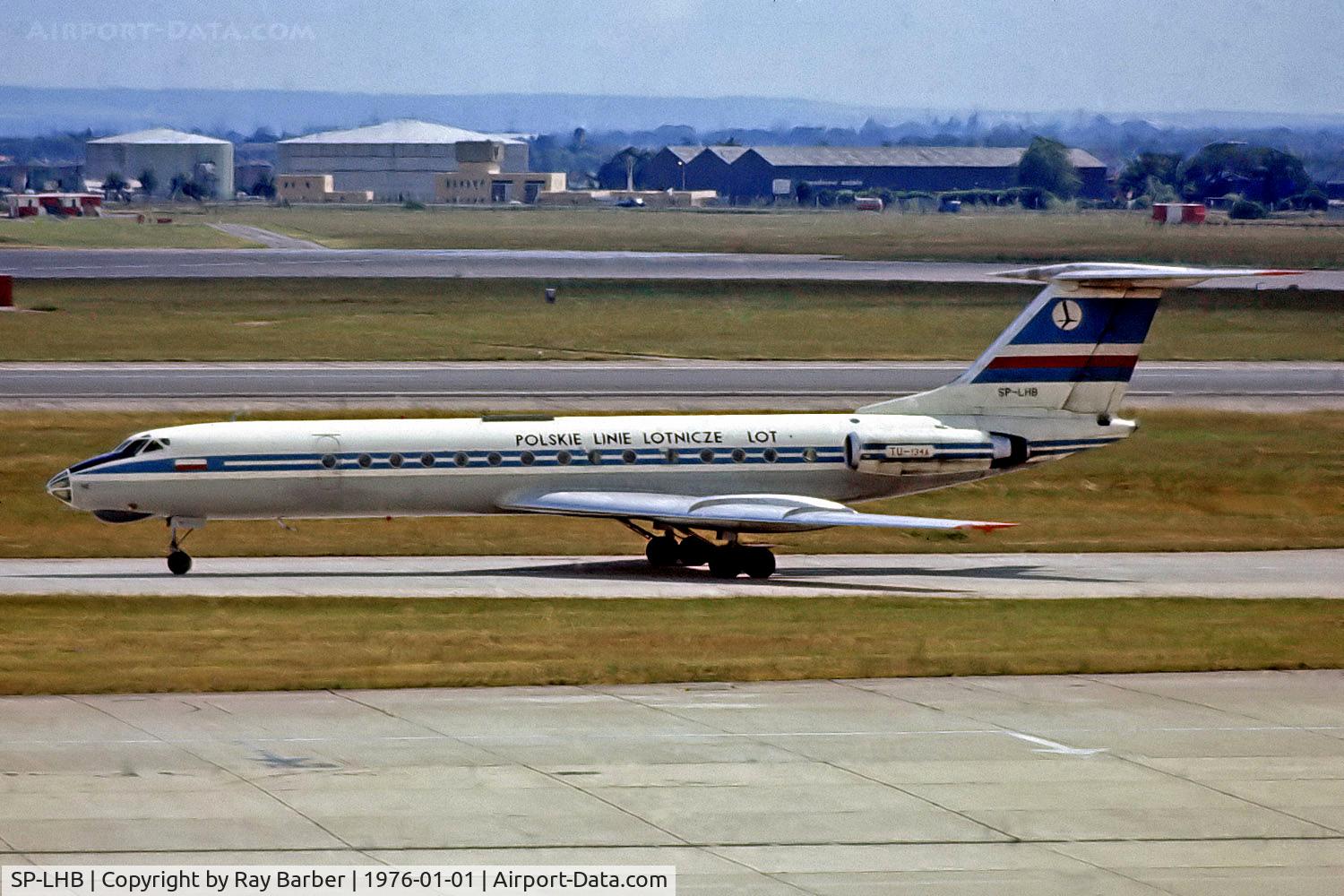 SP-LHB, 1973 Tupolev Tu-134A C/N 3351809, SP-LHB   Tupolev Tu-134A [3351809] (LOT Polish Airlines) (Place & Date unknown) @1976