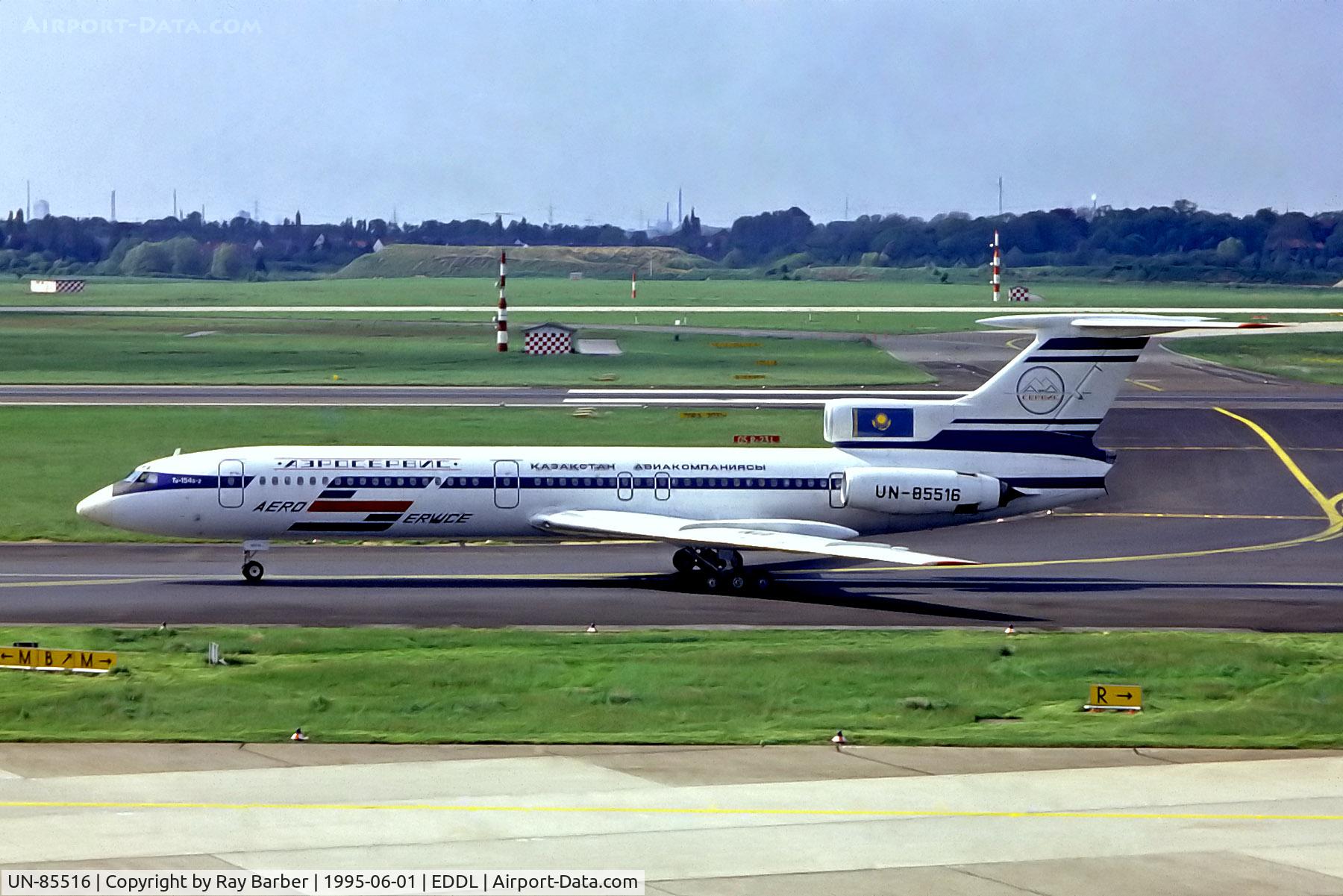 UN-85516, 1981 Tupolev Tu-154B-2 C/N 81A516, UN-85516   Tuploev Tu-154B2 [81A-516] (Aeroservice) Dusseldorf Int'l~D @ 01/06/1995