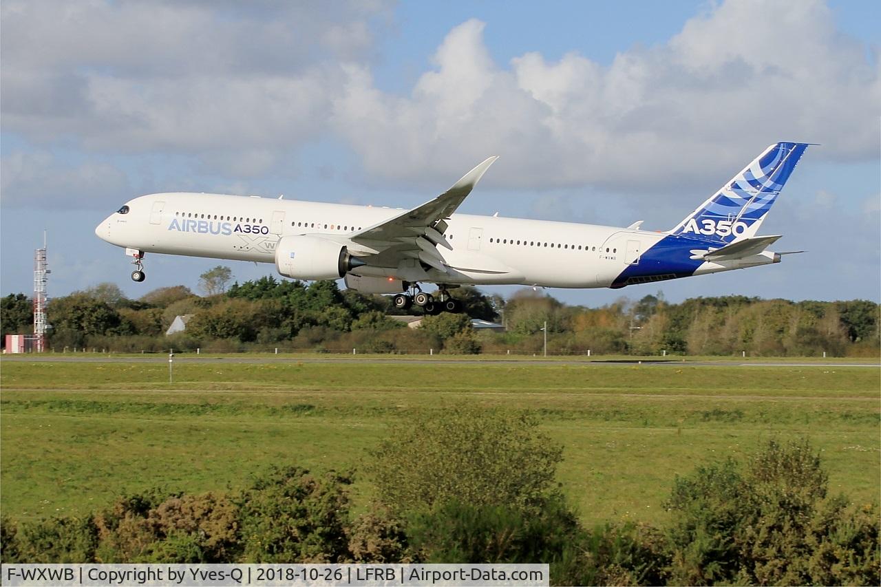 F-WXWB, 2013 Airbus A350-941 C/N 001, Airbus A350-941, Landing rwy 25L for crosswind tests, Brest-Bretagne airport (LFRB-BES)