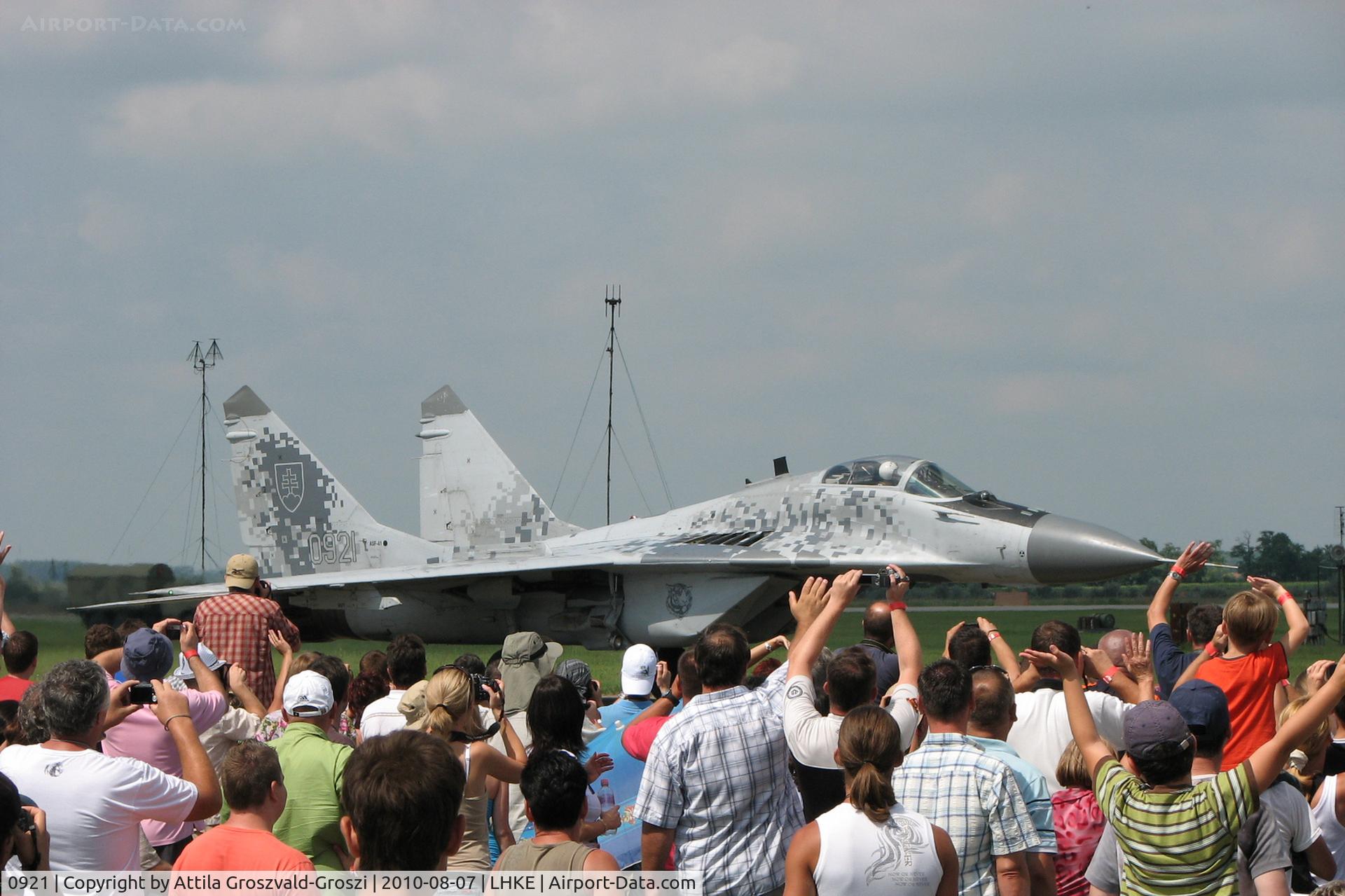 0921, Mikoyan-Gurevich MiG-29AS C/N 2960535409, LHKE Kecskemét Air Base, International Air Show, Hungary
