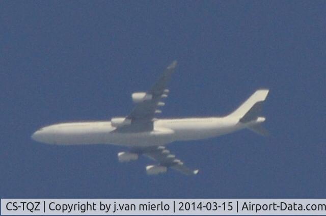 CS-TQZ, 1997 Airbus A340-313X C/N 202, Passing over Belgium