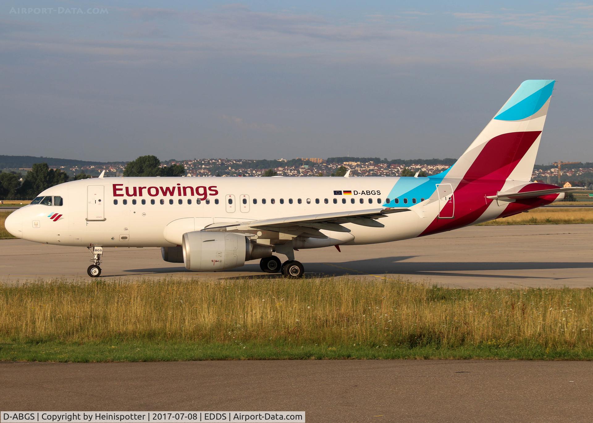 D-ABGS, 2009 Airbus A319-112 C/N 3865, D-ABGS at Stuttgart Airport.