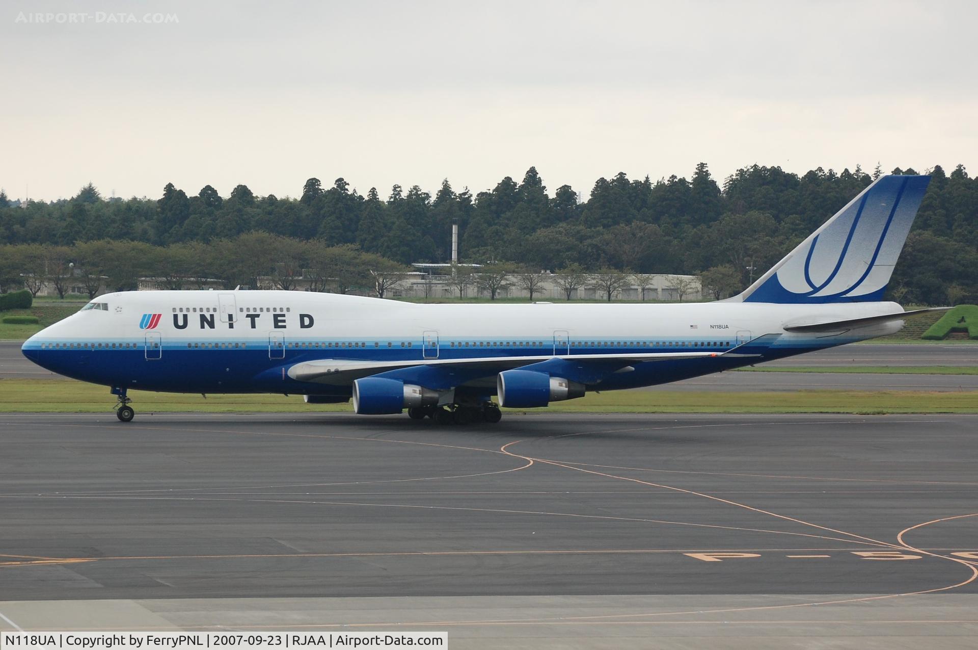 N118UA, 1999 Boeing 747-422 C/N 28811, United B744 in NRT. Aircraft stored in 2018.