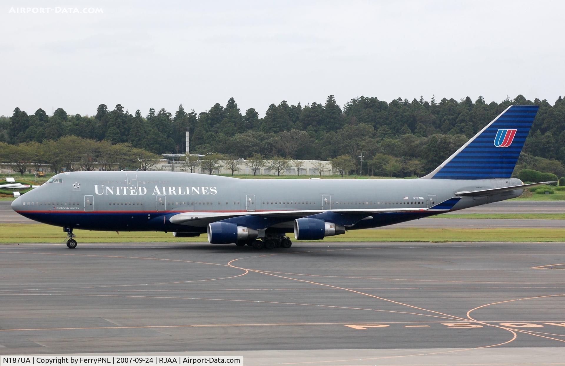 N187UA, 1992 Boeing 747-422 C/N 26876, United B744 was sold to Orient Thai in 2011 as HS-STA.