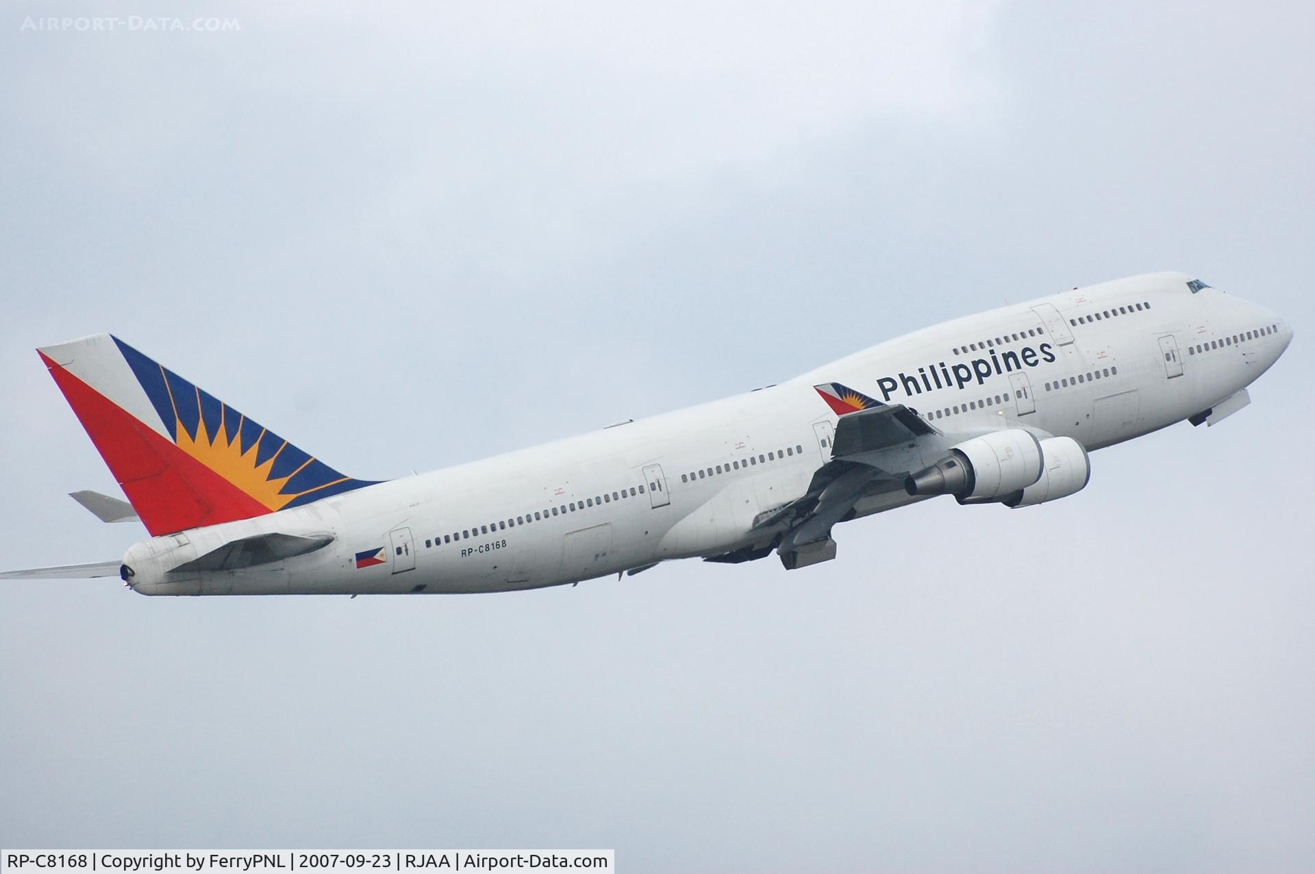 RP-C8168, 1994 Boeing 747-4F6 C/N 27827, Philippines B744 departing. Aircraft stored in  2013.