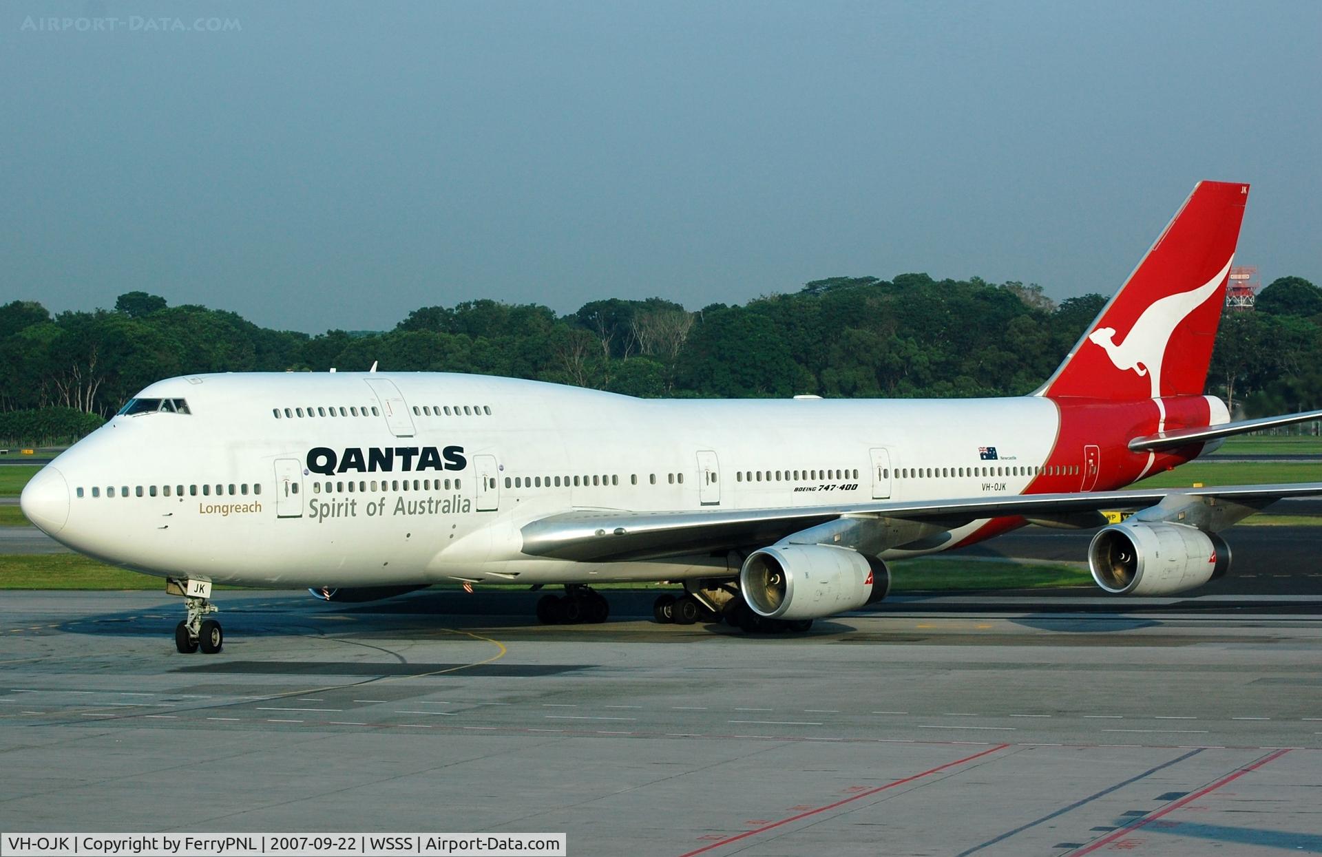 VH-OJK, 1991 Boeing 747-438 C/N 25067, Arrival of Qantas B744.