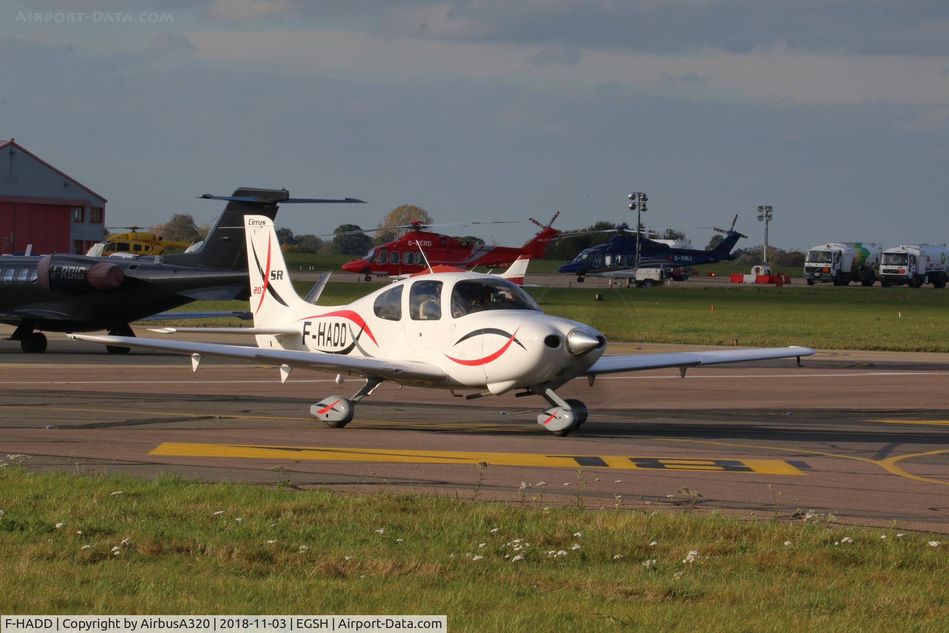 F-HADD, 2006 Cirrus SR20 G2 C/N 1619, Departing Saxon ramp