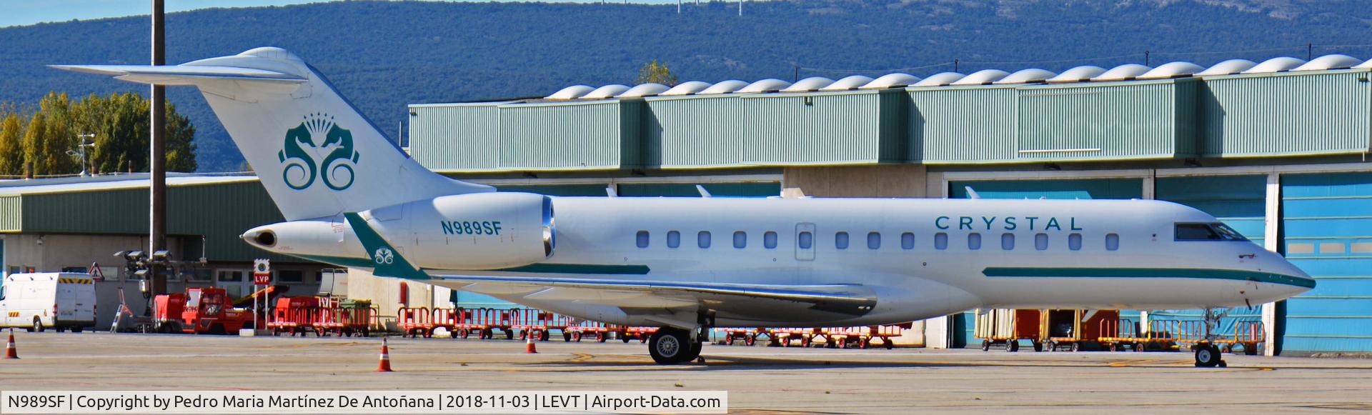 N989SF, 2007 Bombardier BD-700-1A10 Global Express XRS C/N 9234, Foronda - Vitoria-Gasteiz - Euskadi - España