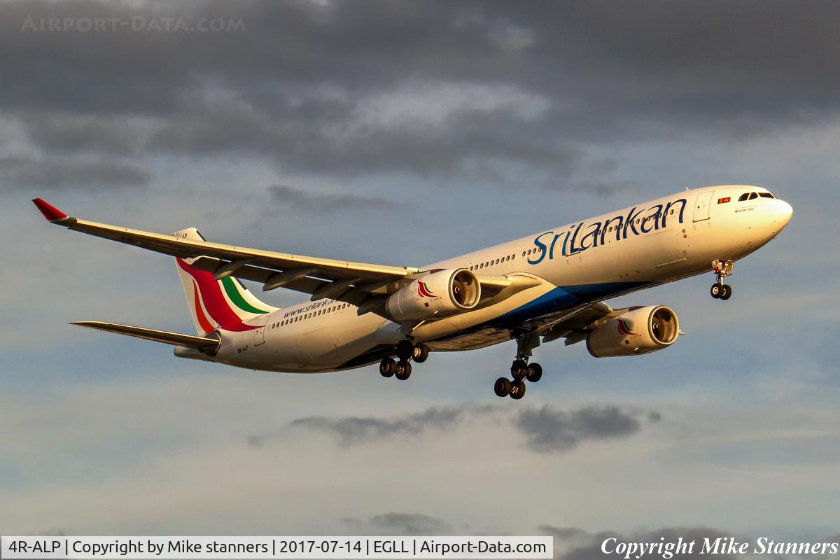 4R-ALP, 2015 Airbus A330-343 C/N 1669, SriLankan Airlines A330- 343E landing runway 27L from CMB