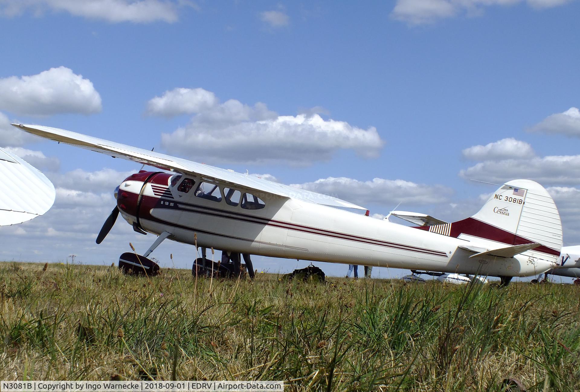 N3081B, 1952 Cessna 195B Businessliner C/N 7966, Cessna 195B at the 2018 Flugplatzfest Wershofen