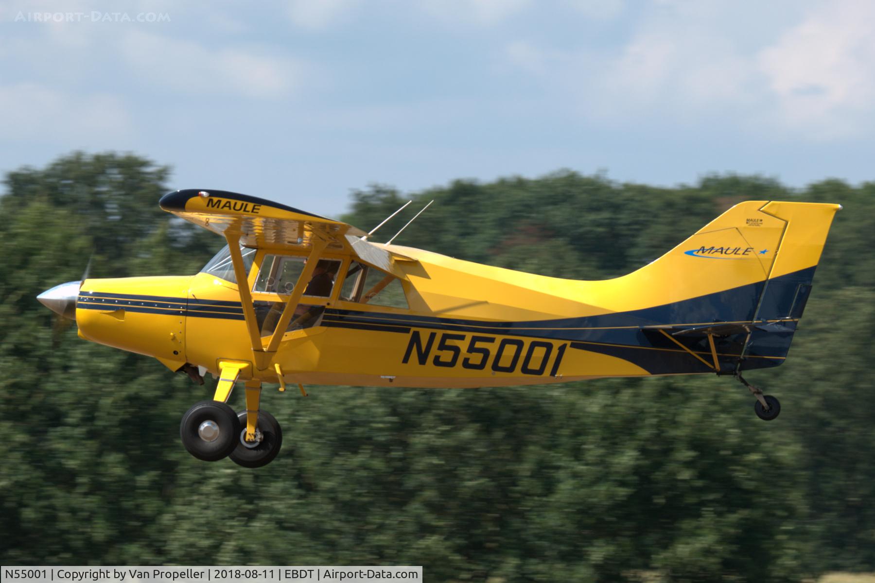 N55001, 2003 Maule MX-7-180AC Sportplane C/N 33002C, Maule MX-7-180AC Sportplane landing at Schaffen-Diest, old-timer fly-in 2018