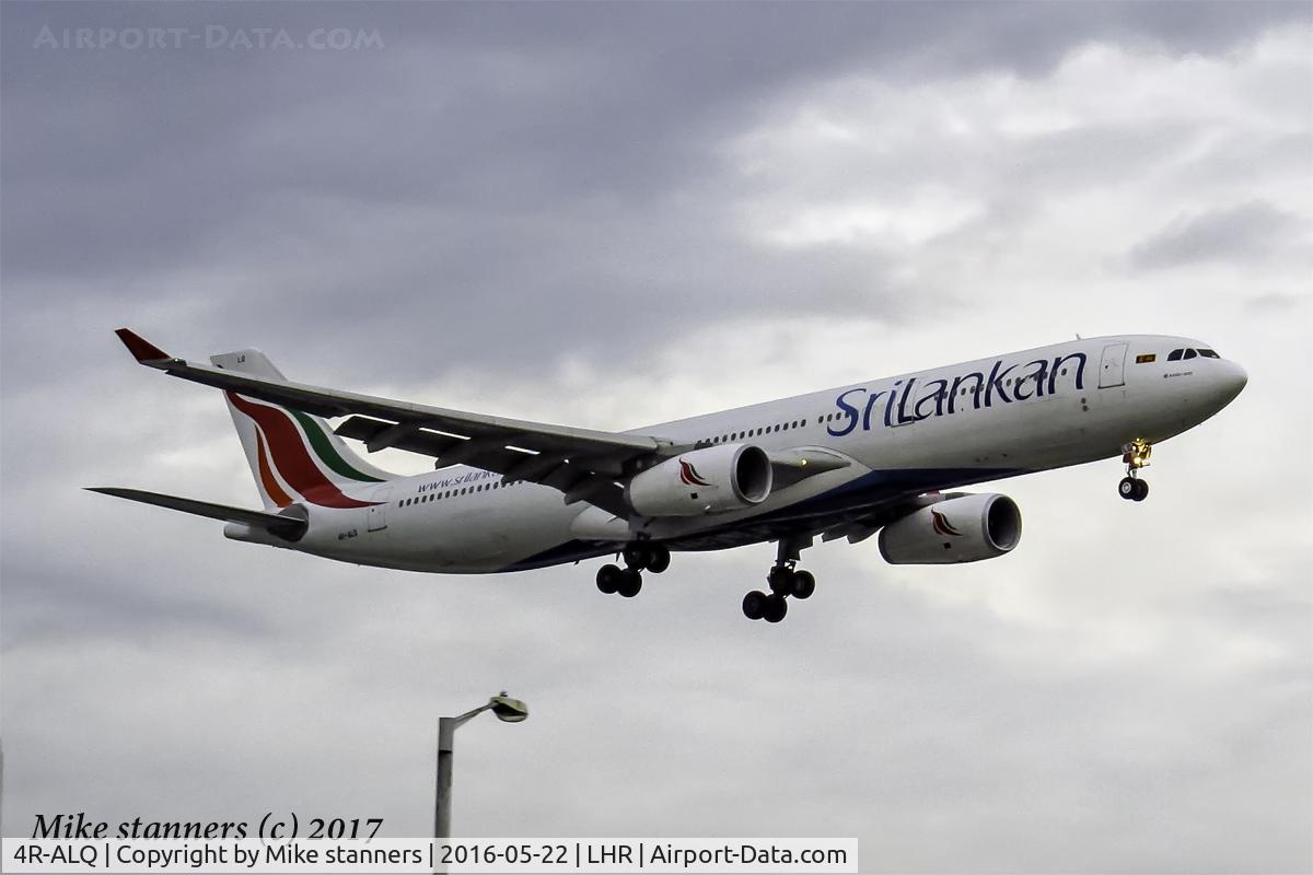 4R-ALQ, 2015 Airbus A330-343 C/N 1687, Srilankan A330-343 landing runway 27L from CMB