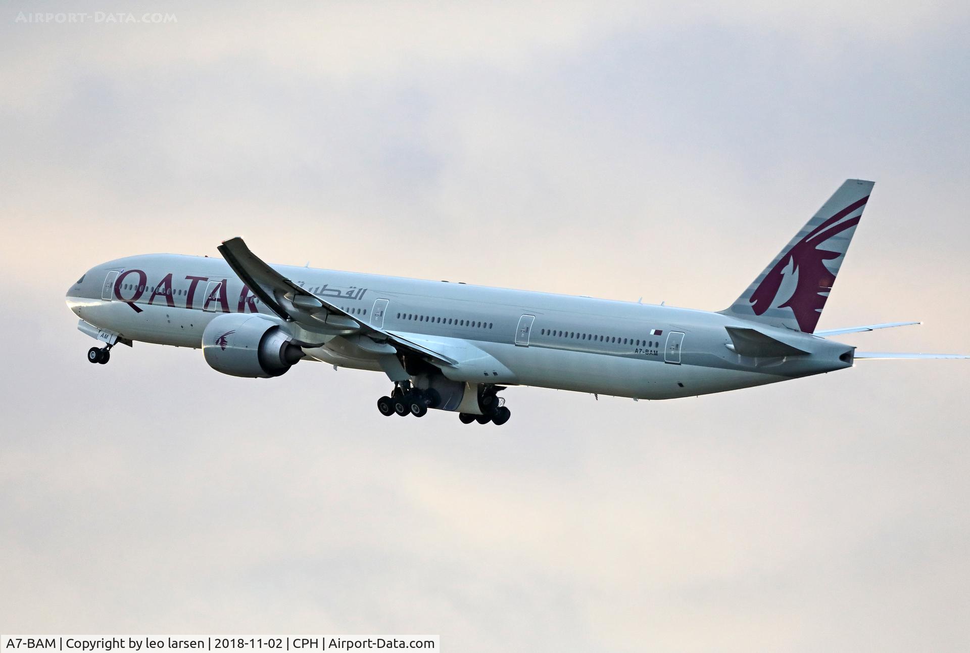 A7-BAM, 2011 Boeing 777-3DZ/ER C/N 38245, Copenhagen 2.11.2018