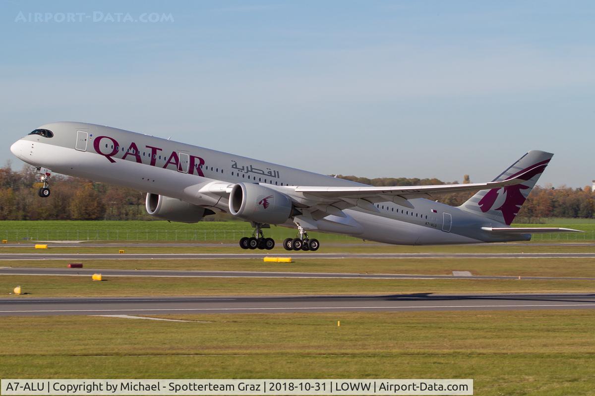 A7-ALU, 2018 Airbus A350-941 C/N 100, LOWW - 20181031