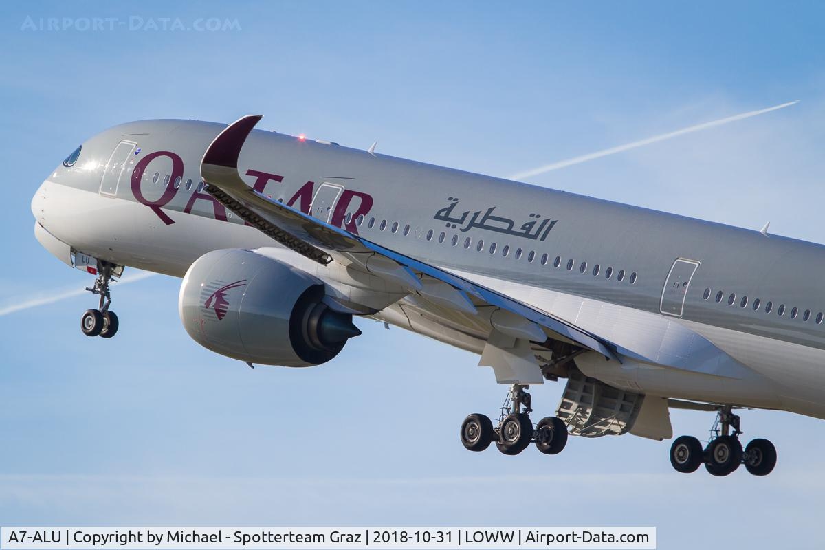 A7-ALU, 2018 Airbus A350-941 C/N 100, LOWW - 20181031