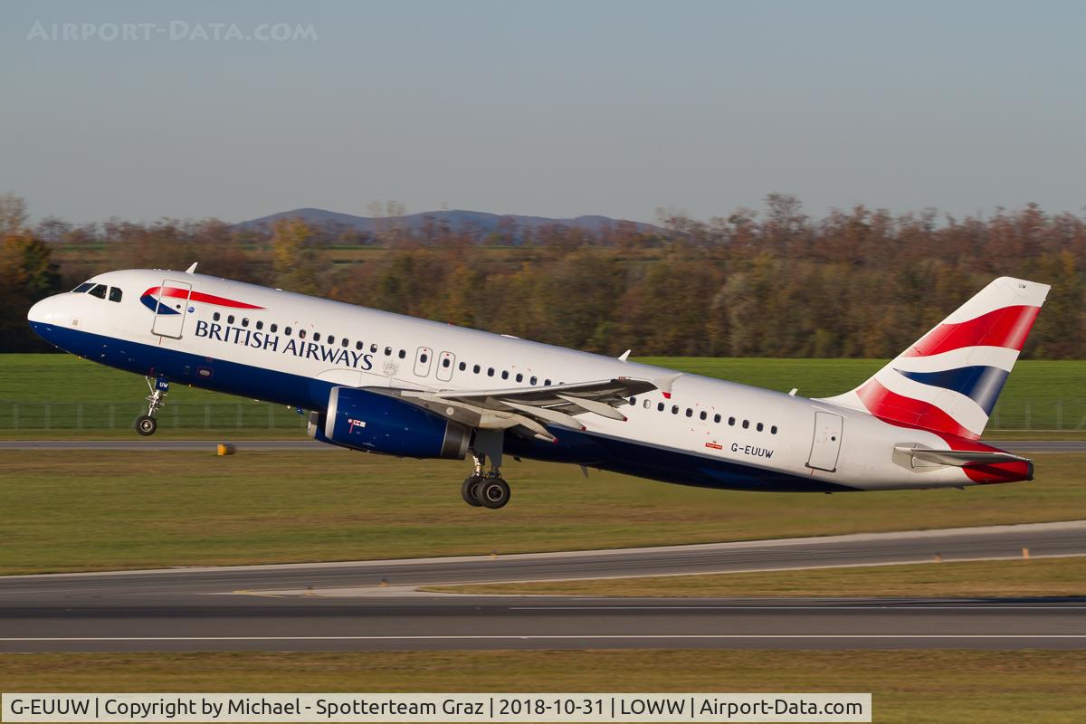 G-EUUW, 2008 Airbus A320-232 C/N 3499, LOWW - 20181031