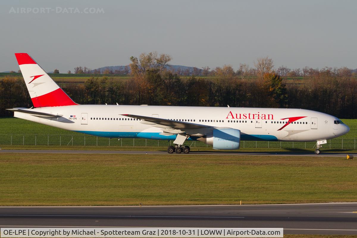 OE-LPE, 1998 Boeing 777-2Q8/ER C/N 27607, LOWW - 20181031