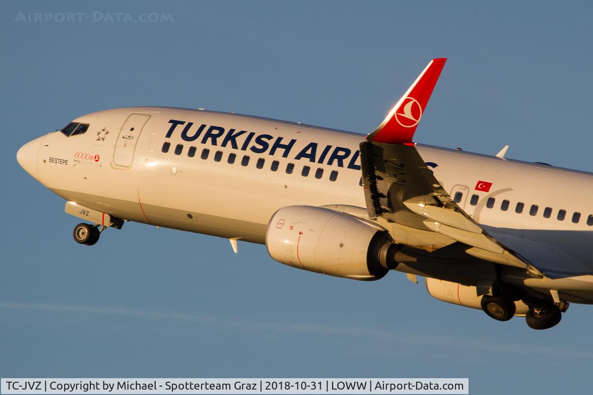 TC-JVZ, 2016 Boeing 737-8F2 C/N 60025, LOWW - 20181031