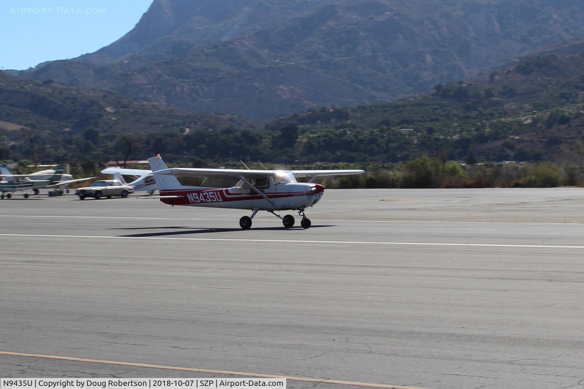 N9435U, 1976 Cessna 150M C/N 15078383, 1976 Cessna 150M, Continental O-200 100 Hp, landing roll Rwy 22