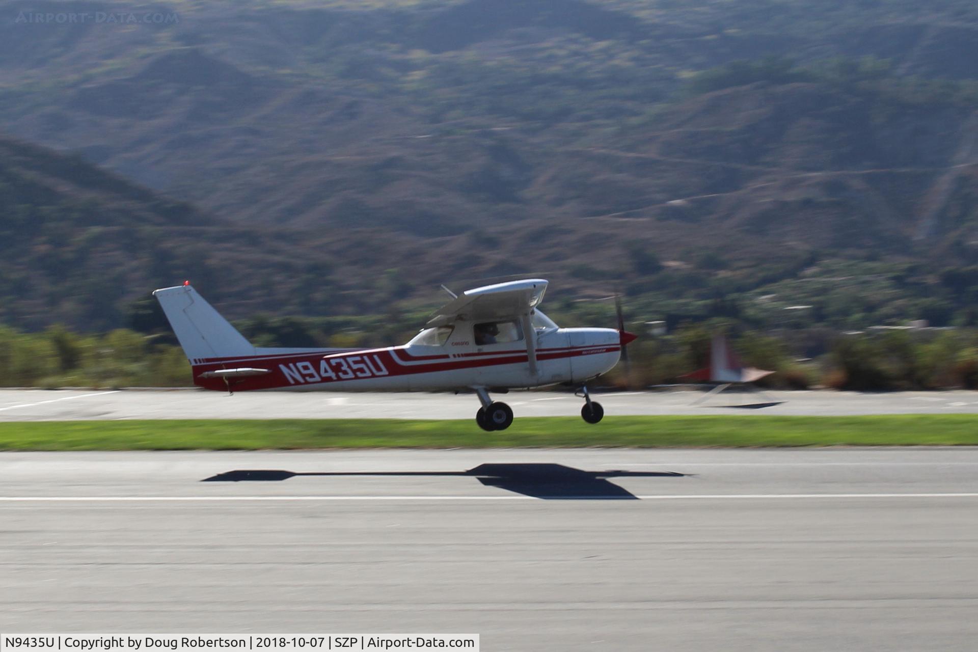 N9435U, 1976 Cessna 150M C/N 15078383, 1976 Cessna 150M, Continental O-200 100 Hp, takeoff climb Rwy 22