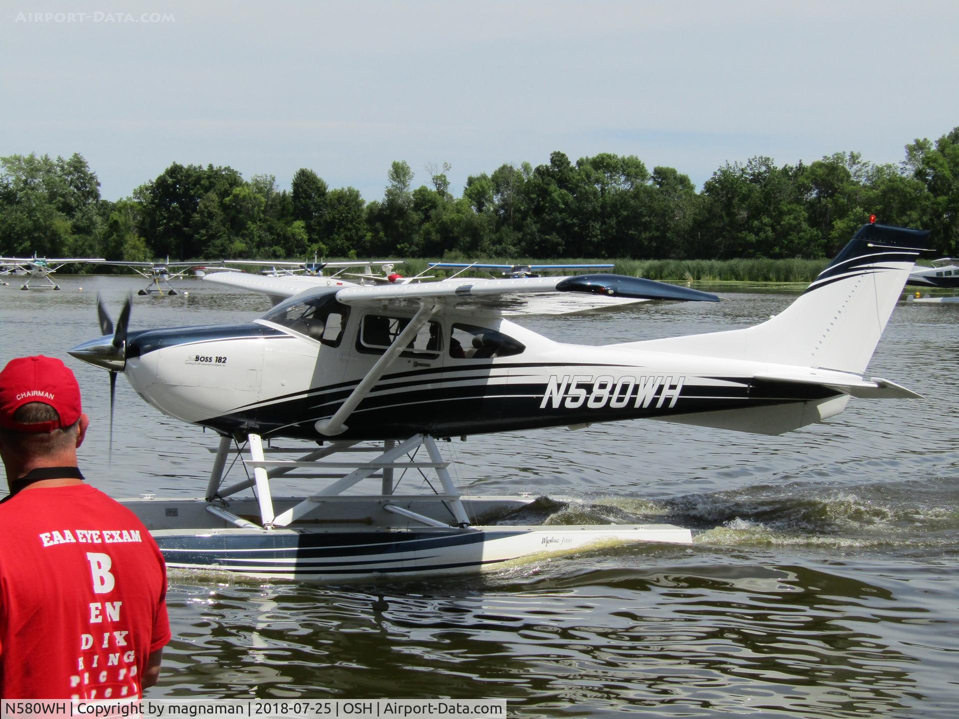 N580WH, 2000 Cessna 182S Skylane C/N 18280694, at EAA seaplane base