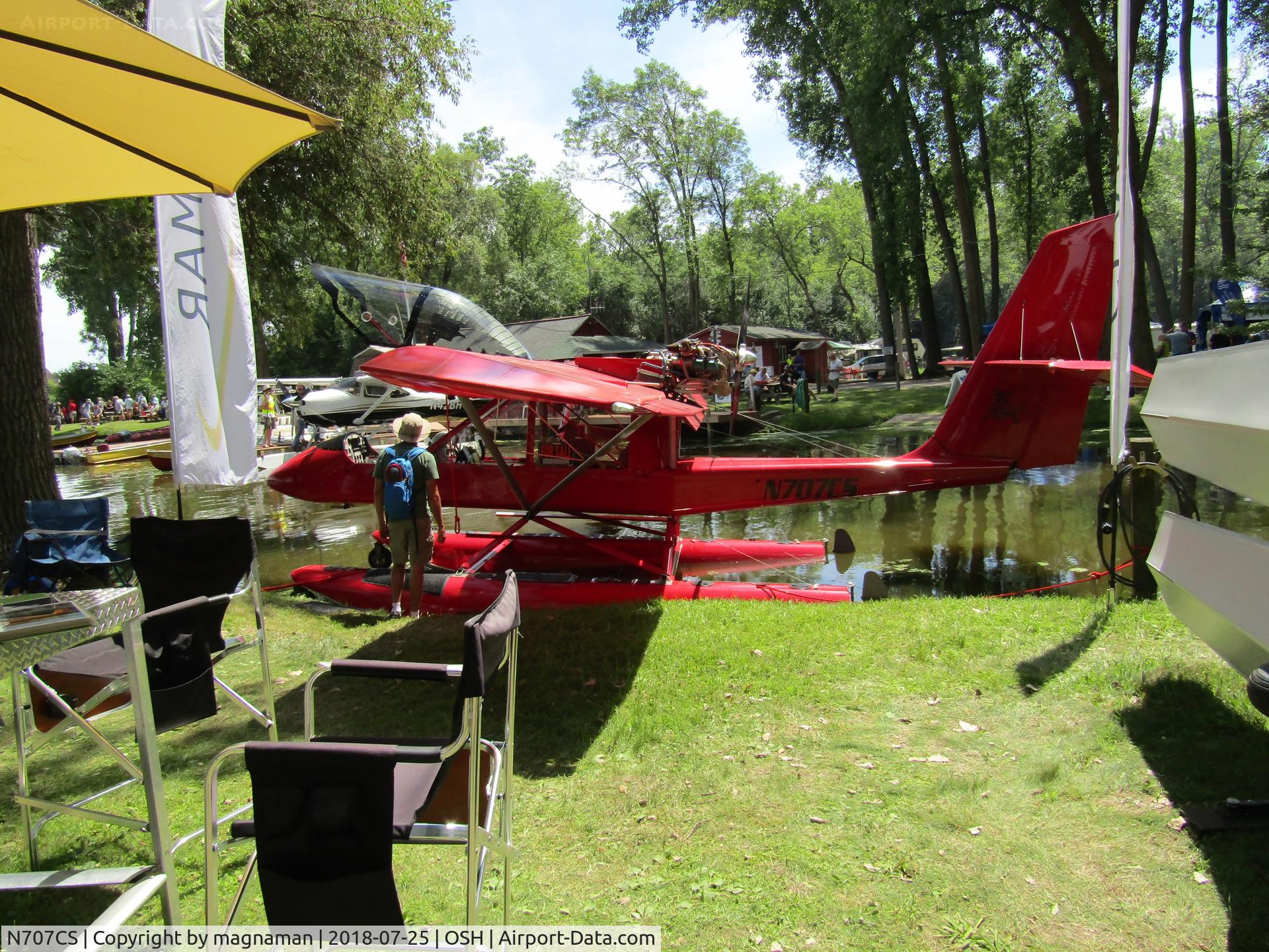 N707CS, Lockwood Aircam C/N AC158, air cam on floats