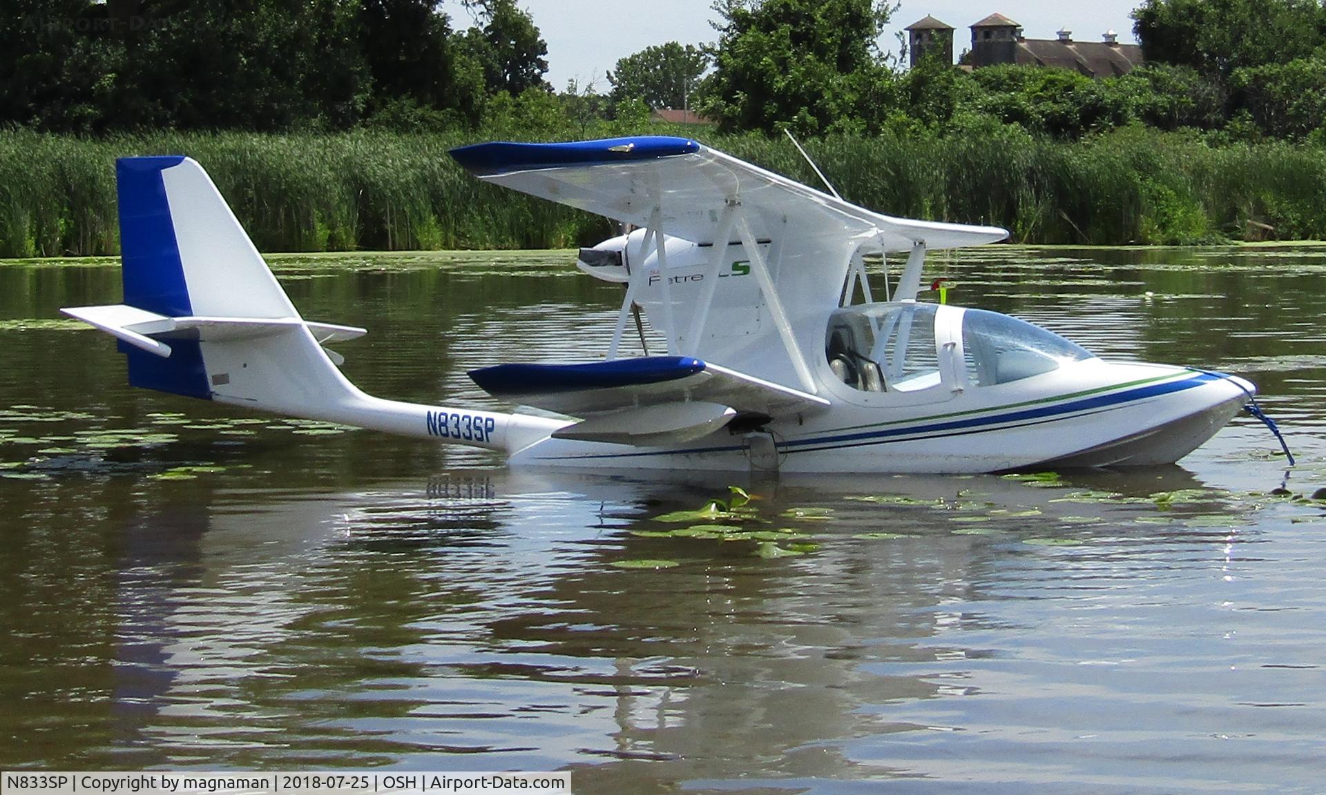 N833SP, 2015 Scoda Aeronáutica Super Petrel C/N S0346, at seaplane base