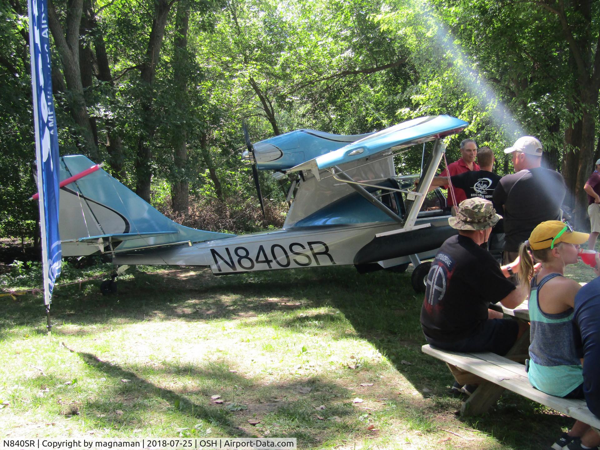 N840SR, 2018 Progressive Aerodyne SeaRey LSA C/N 1085, nearly missed this one as it was out of the water!