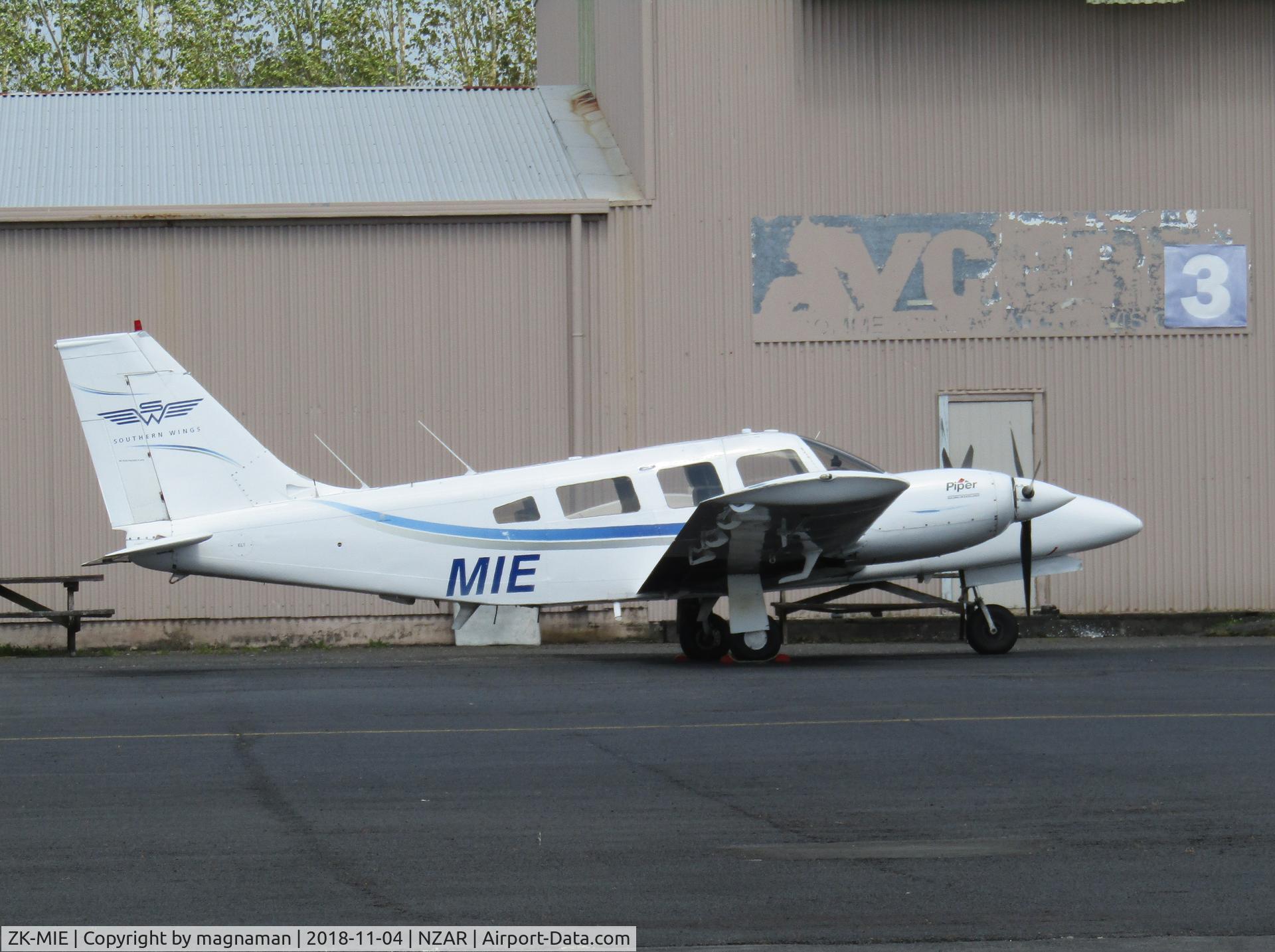 ZK-MIE, Piper PA-34-200T C/N 34-8170056, at ardmore today - another souther wings member