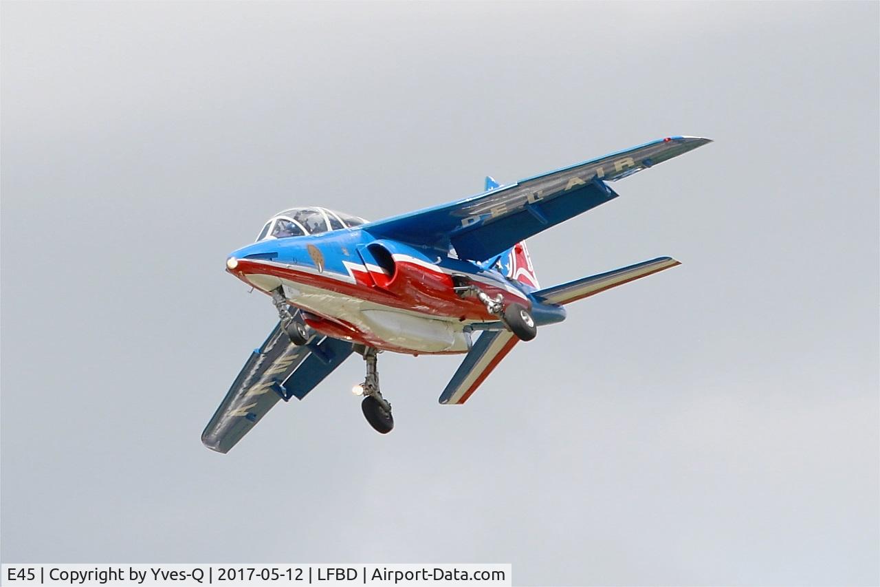 E45, Dassault-Dornier Alpha Jet E C/N E45, Dassault-Dornier Alpha Jet E (F-TETF), Leader of Patrouille de France 2017, On final rwy 23, Bordeaux-Mérignac Air Base 106 (LFBD-BOD) Open day 2017