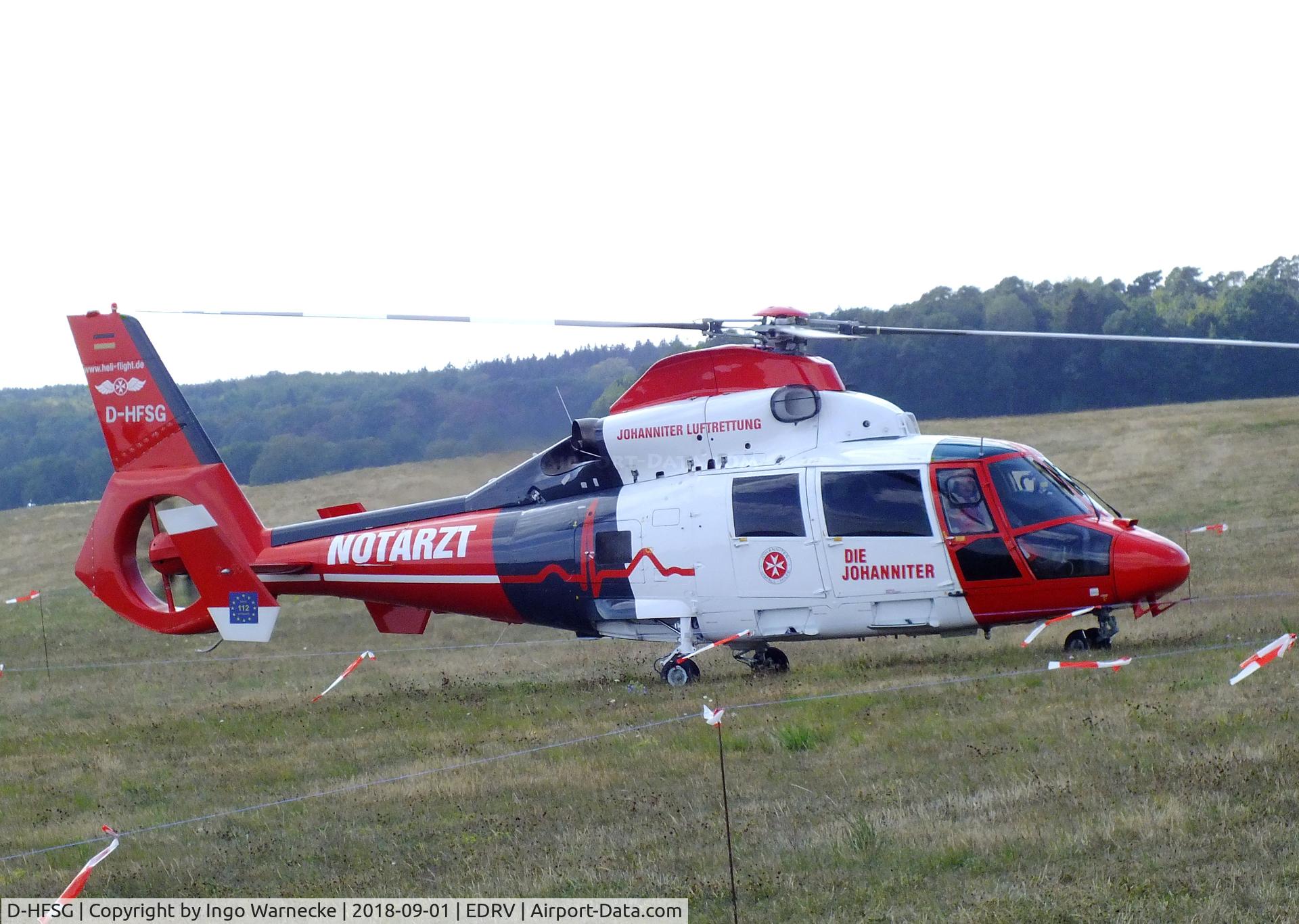D-HFSG, 2003 Eurocopter AS-365N-3 Dauphin 2 C/N 6649, Eurocopter AS.365N-3 Dauphin 2 of the Johanniter Rettungsdienst EMS at the 2018 Flugplatzfest Wershofen