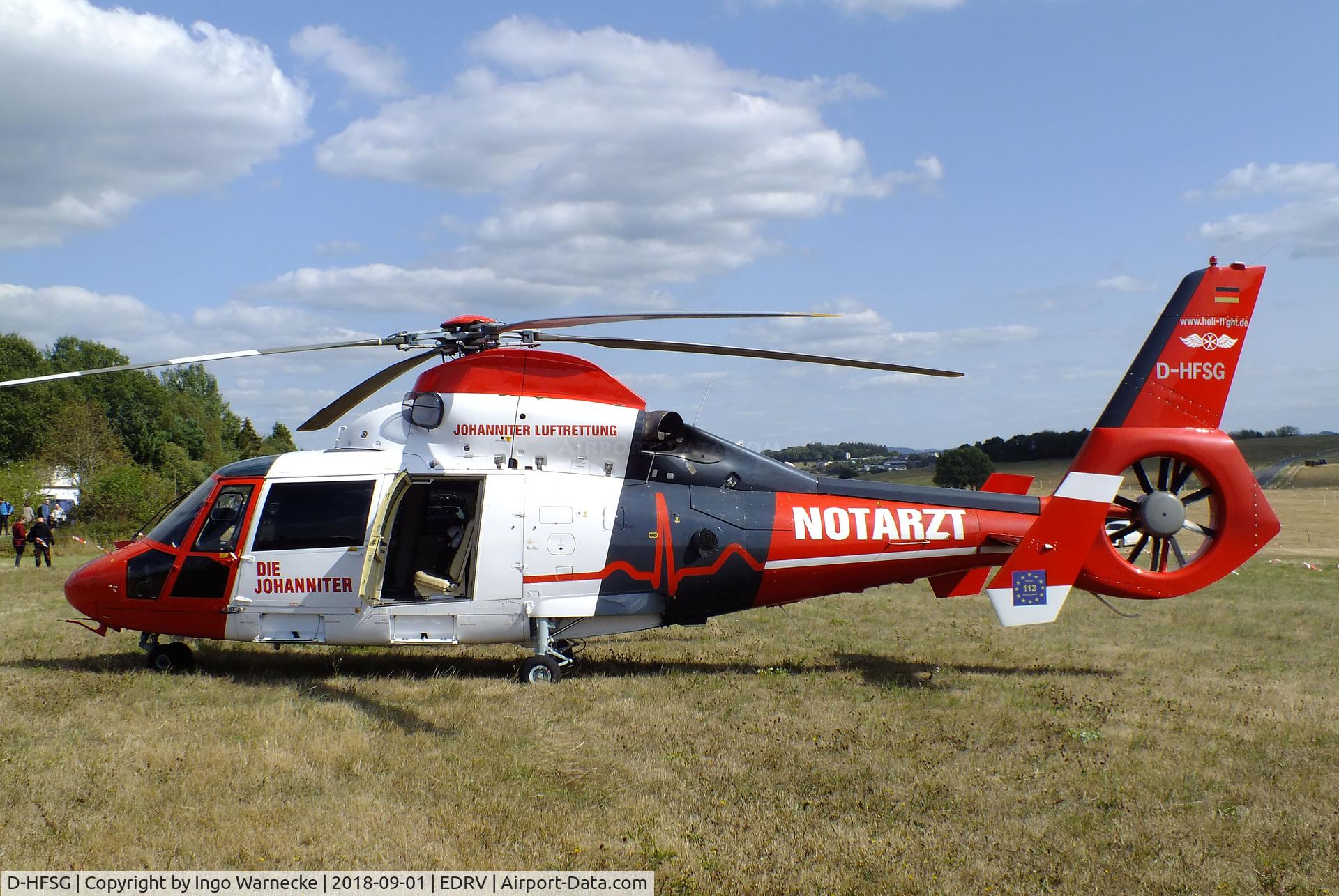 D-HFSG, 2003 Eurocopter AS-365N-3 Dauphin 2 C/N 6649, Eurocopter AS.365N-3 Dauphin 2 of the Johanniter Rettungsdienst EMS at the 2018 Flugplatzfest Wershofen