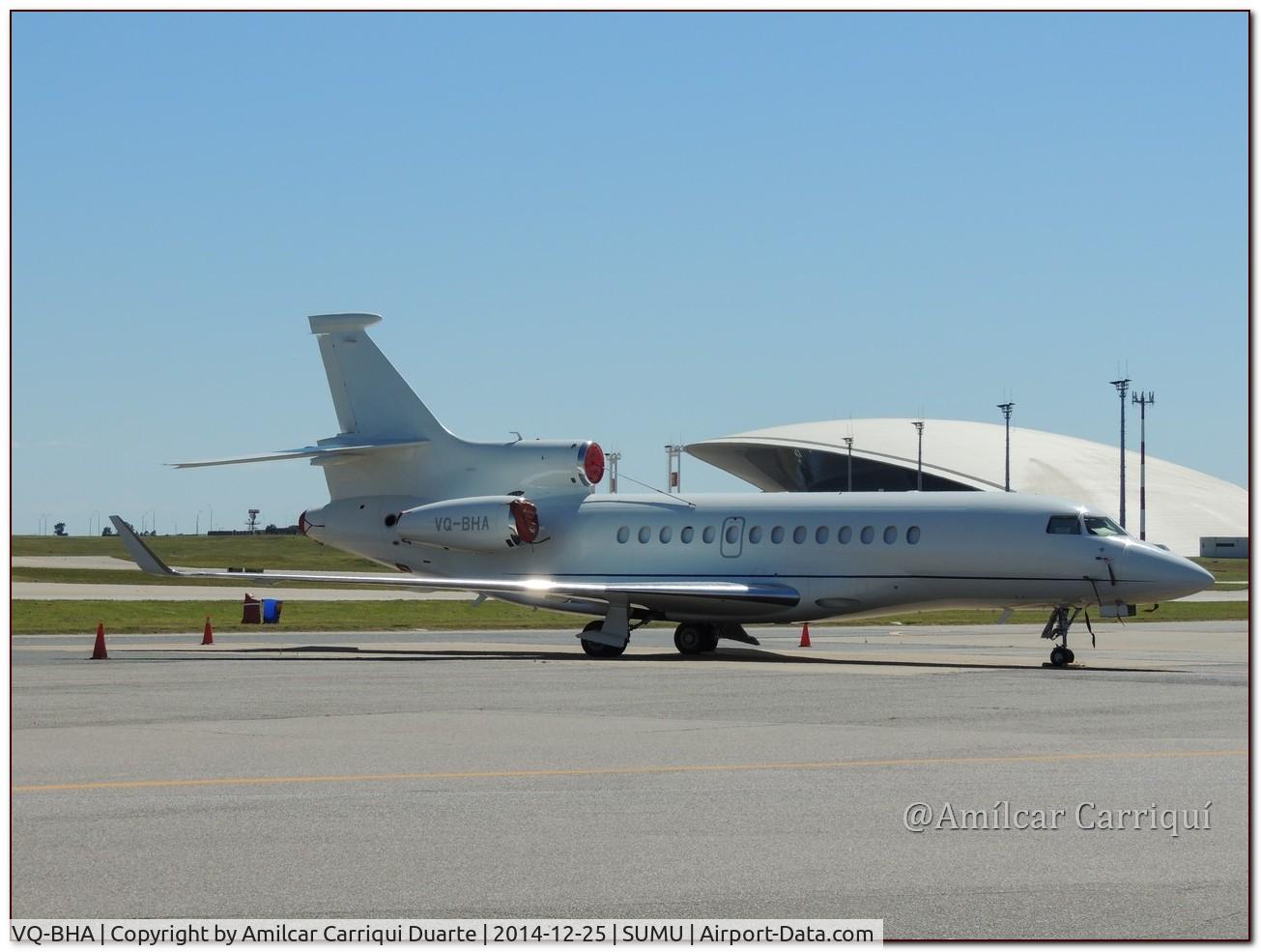 VQ-BHA, 2009 Dassault Falcon 7X C/N 84, Landed at SUMU