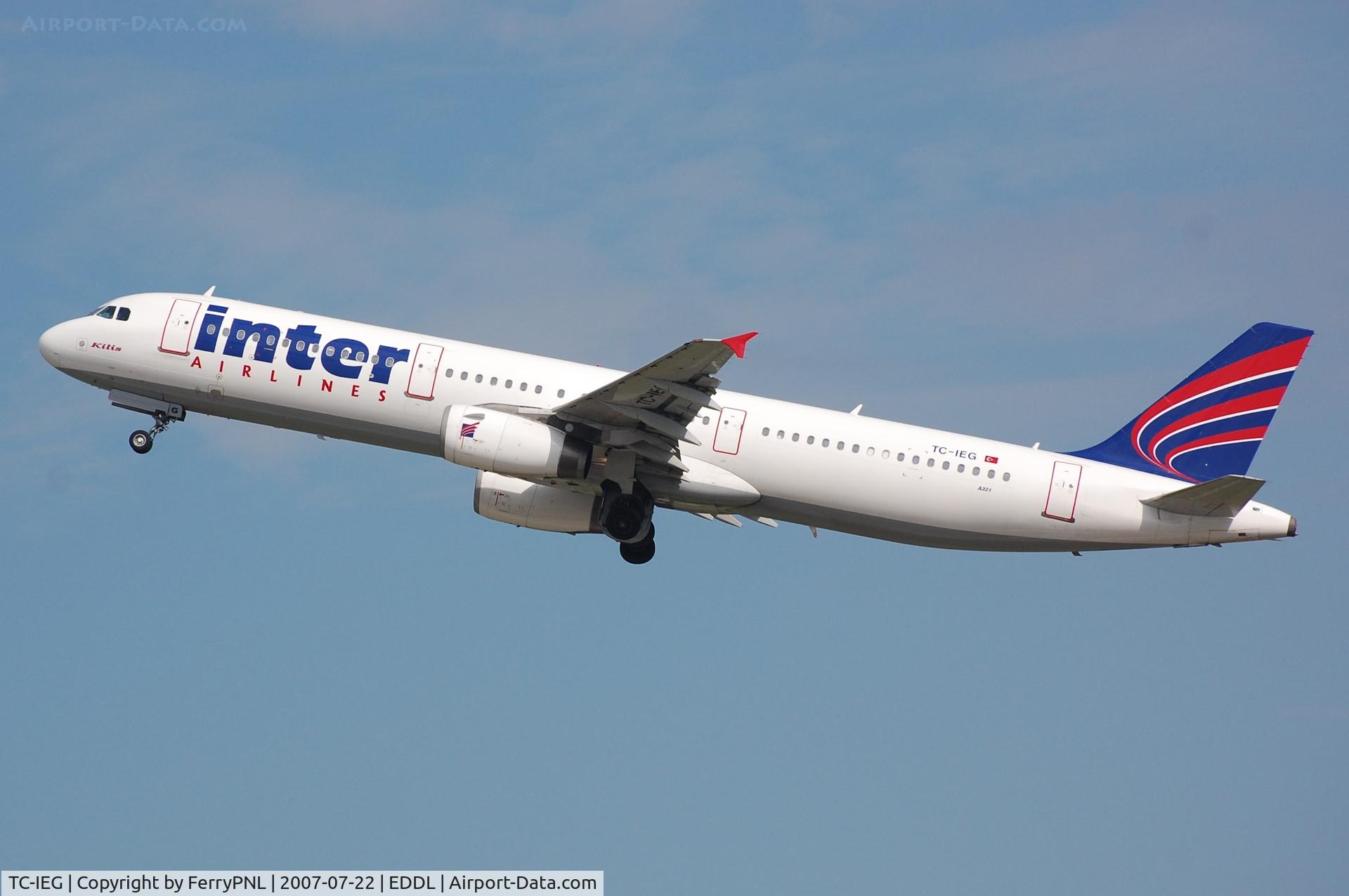 TC-IEG, 1999 Airbus A321-231 C/N 974, Inter A321. One of many Turkish airlines that have ceased operations.