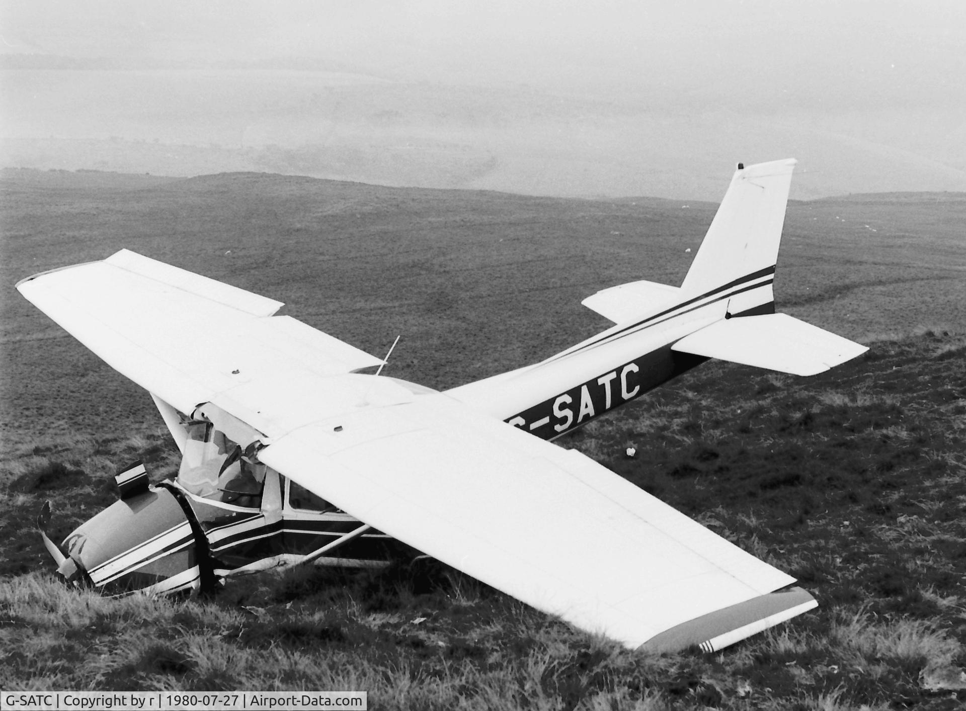 G-SATC, 1972 Reims Cessna F150L C/N 0883, Crashed near Girvan Ayrshire Scotland in July 1980.