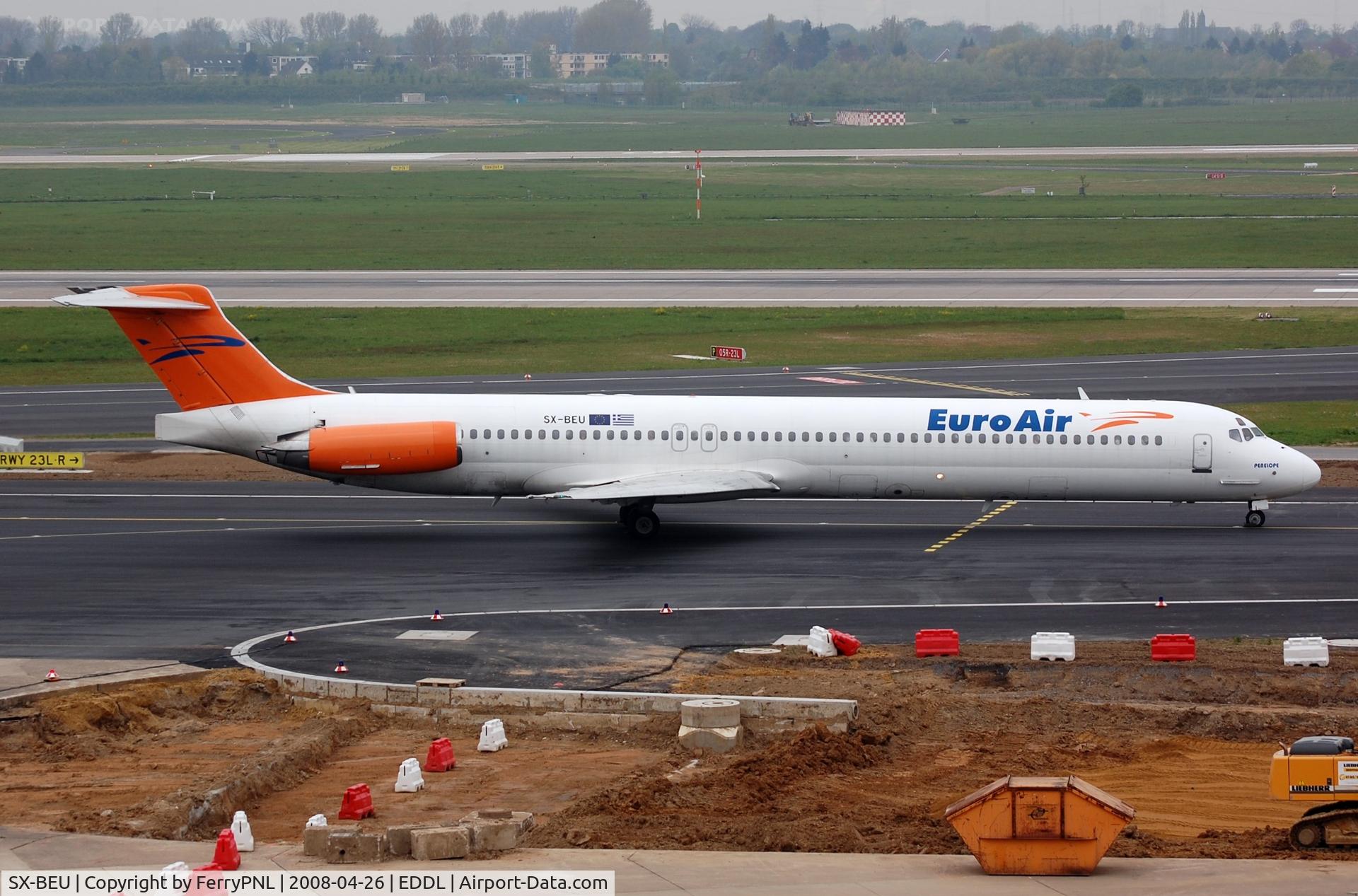 SX-BEU, 1989 McDonnell Douglas MD-83 (DC-9-83) C/N 49848, Euro Air MD83 departing DUS
