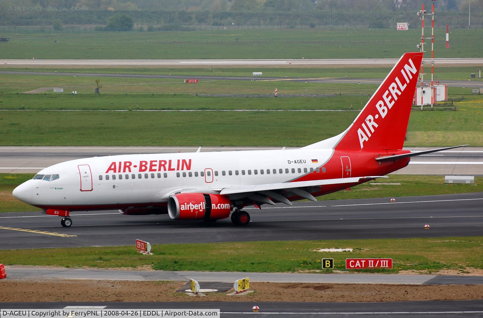 D-AGEU, 1998 Boeing 737-75B C/N 28104, Germania B737 operated for Air Berlin. Aircraft stored in 2018.