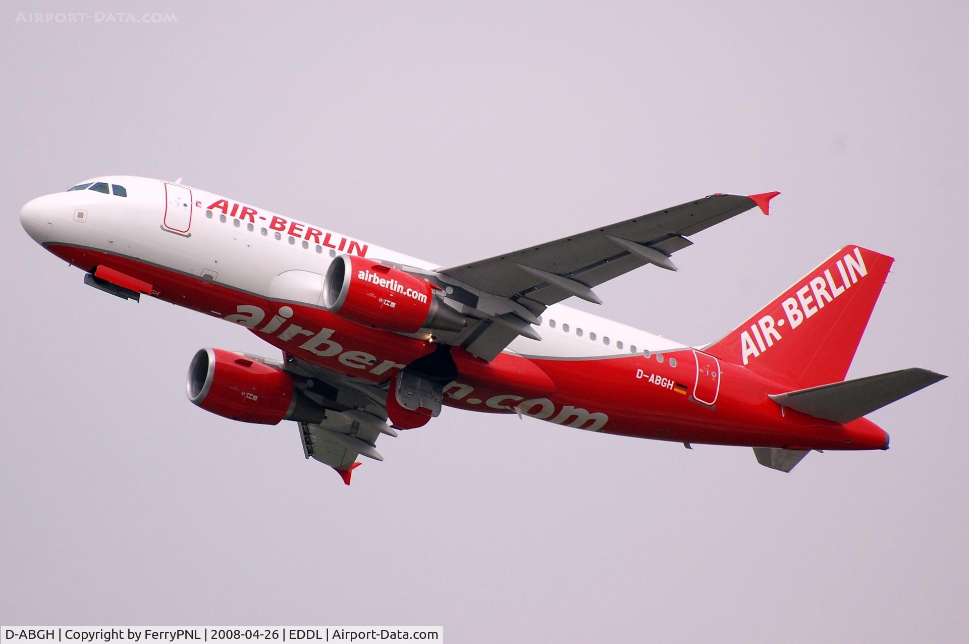 D-ABGH, 2007 Airbus A319-111 C/N 3245, Departure of Air Berlin A319