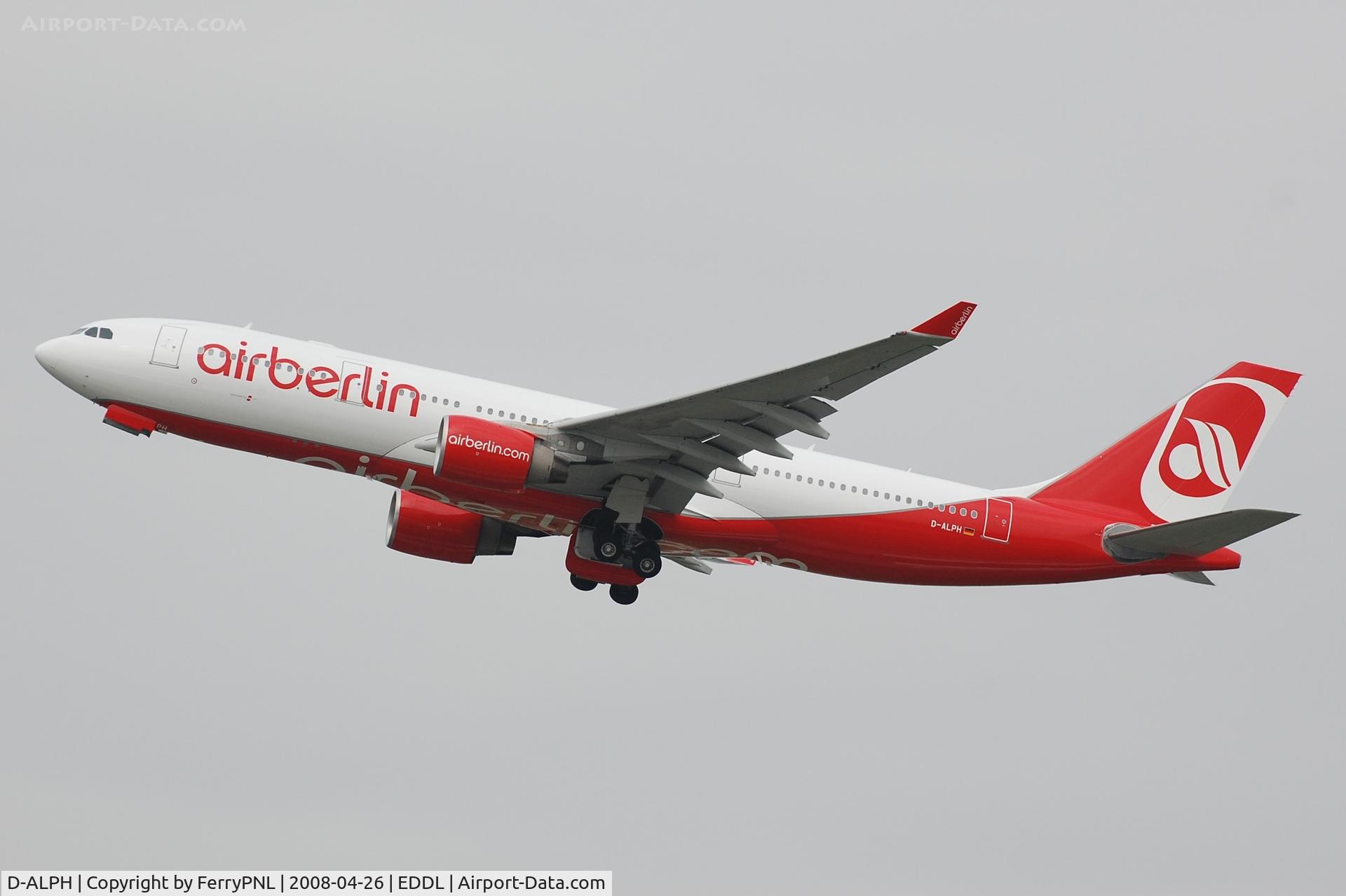 D-ALPH, 2006 Airbus A330-223 C/N 739, Air Berlin A332 taking-off.