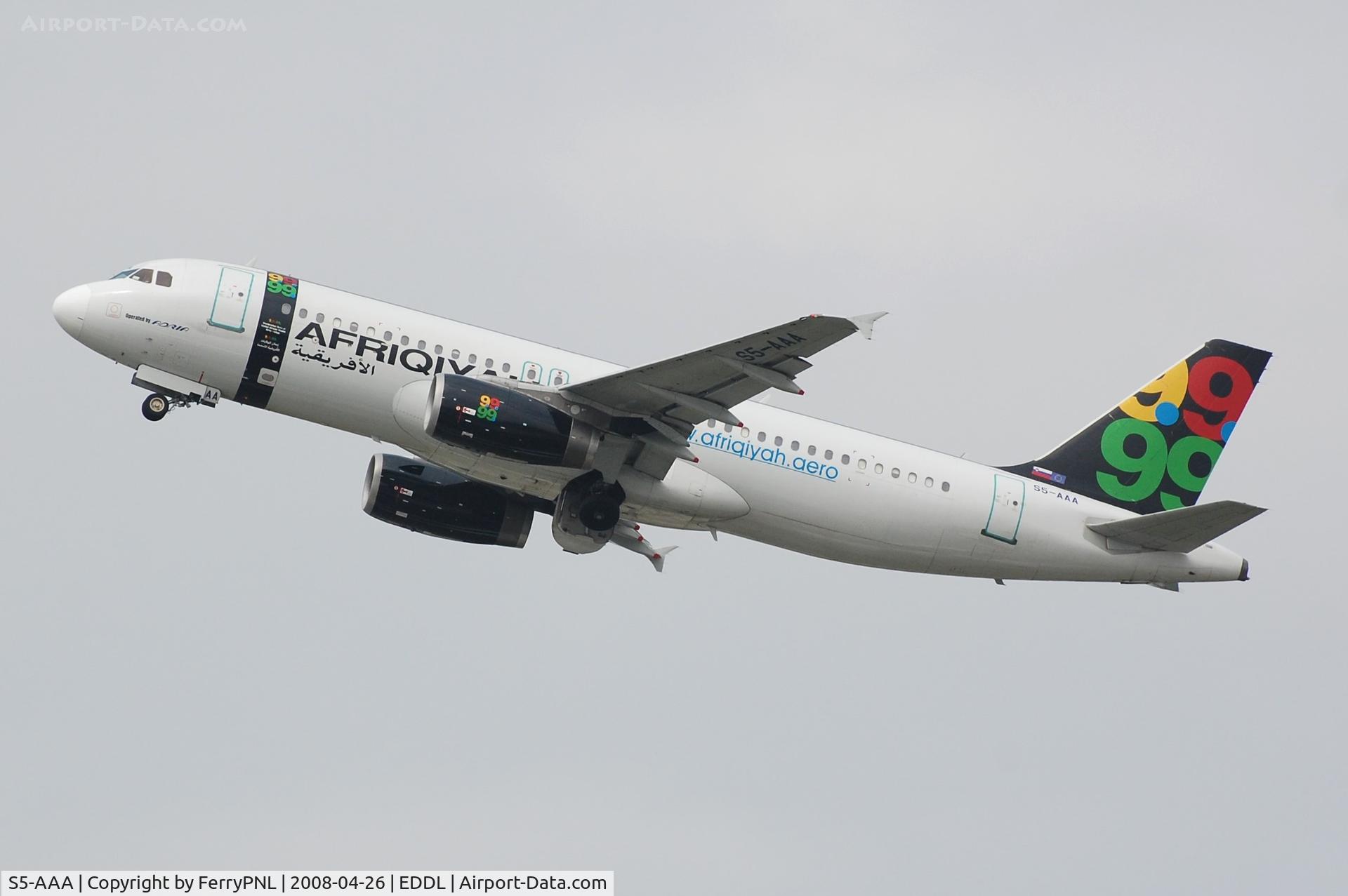 S5-AAA, 1988 Airbus A320-231 C/N 0043, Departure of Afriqiyah Airways A320