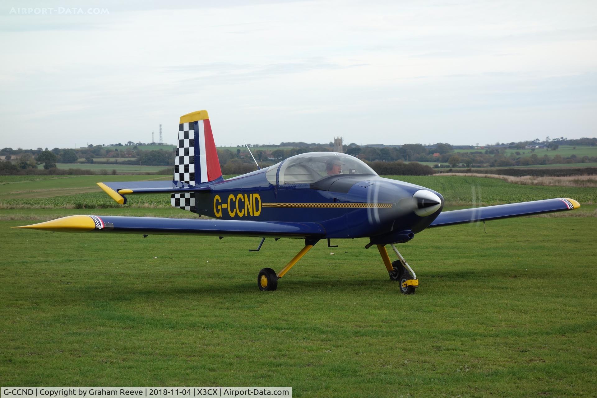 G-CCND, 2006 Vans RV-9A C/N PFA 320-14142, Just landed at Northrepps.