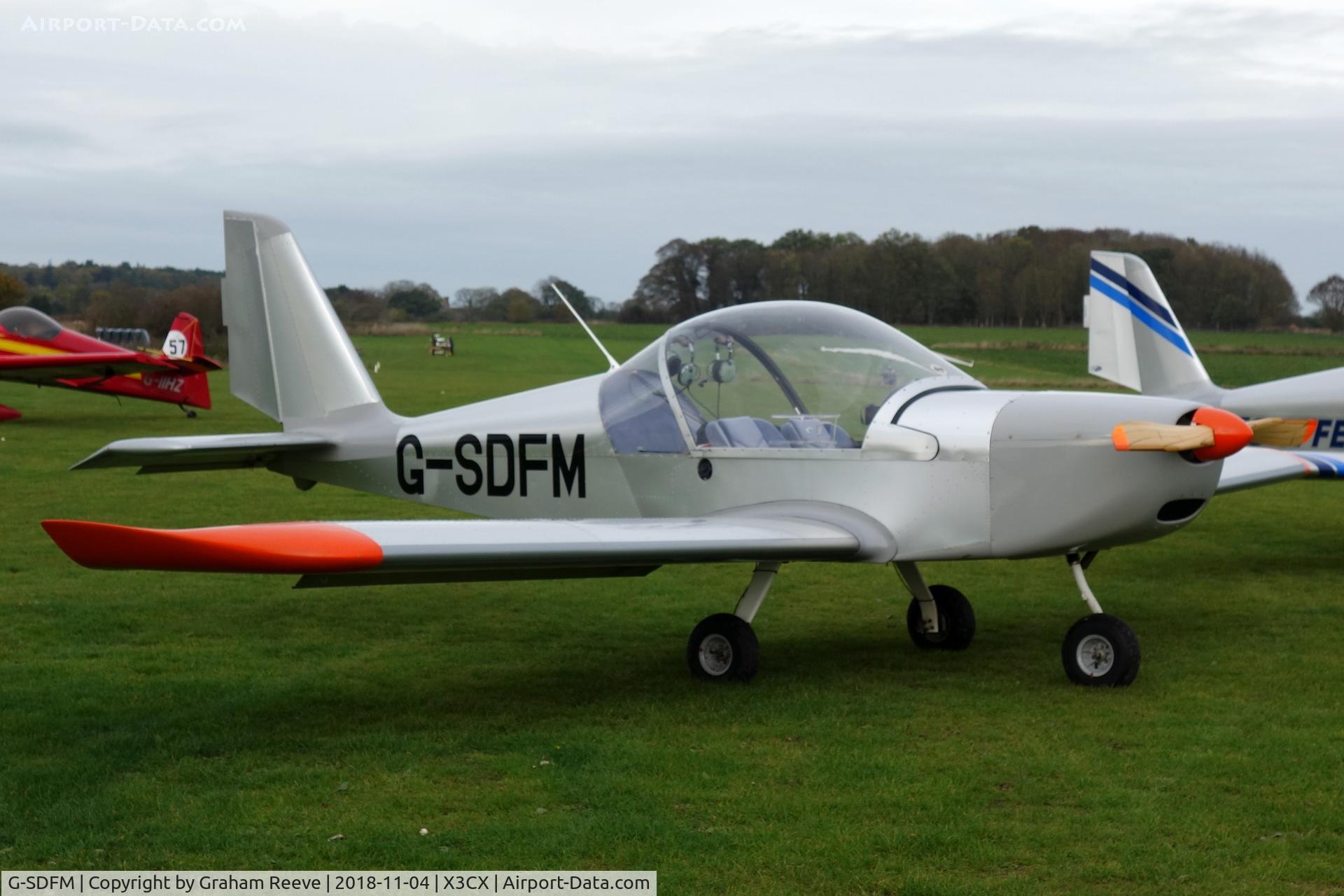 G-SDFM, 2002 Aerotechnik EV-97 Eurostar C/N PFA 315-13884, Parked at Northrepps.