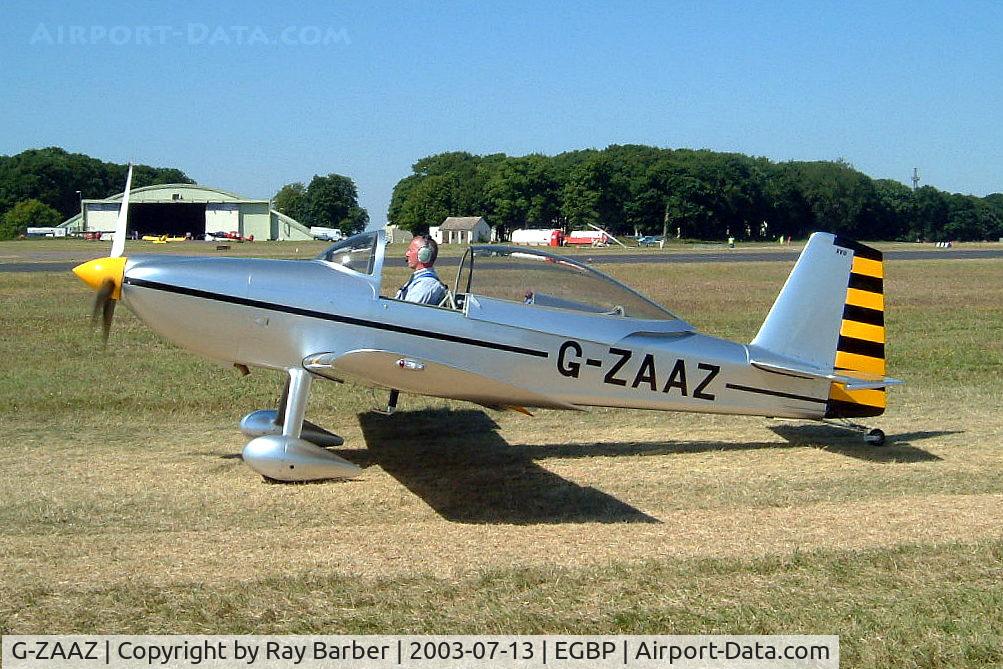 G-ZAAZ, 2003 Vans RV-8 C/N PFA 303-13279, G-ZAAZ   Van's RV-8 [PFA 303-13279] Kemble~G 13/07/2003