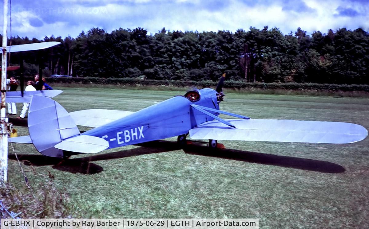 G-EBHX, 1923 De Havilland DH-53 Humming Bird C/N 98, G-EBHX   de Havilland DH.53 Hummingbird [98] (Shuttleworth Trust) Old Warden~G 29/06/1975