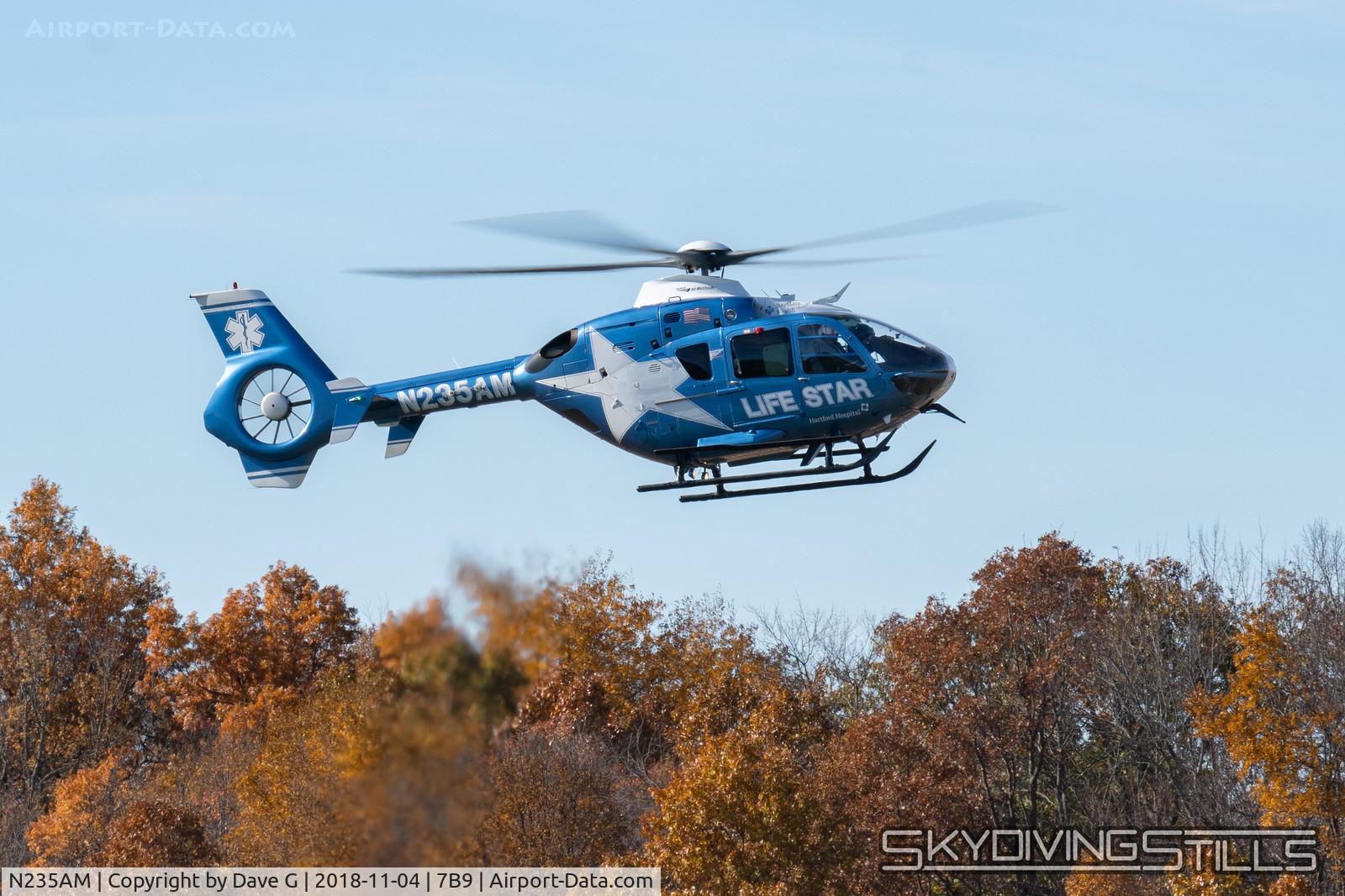 N235AM, Eurocopter EC-135P-1 C/N 0140, Landing at Ellington, CT