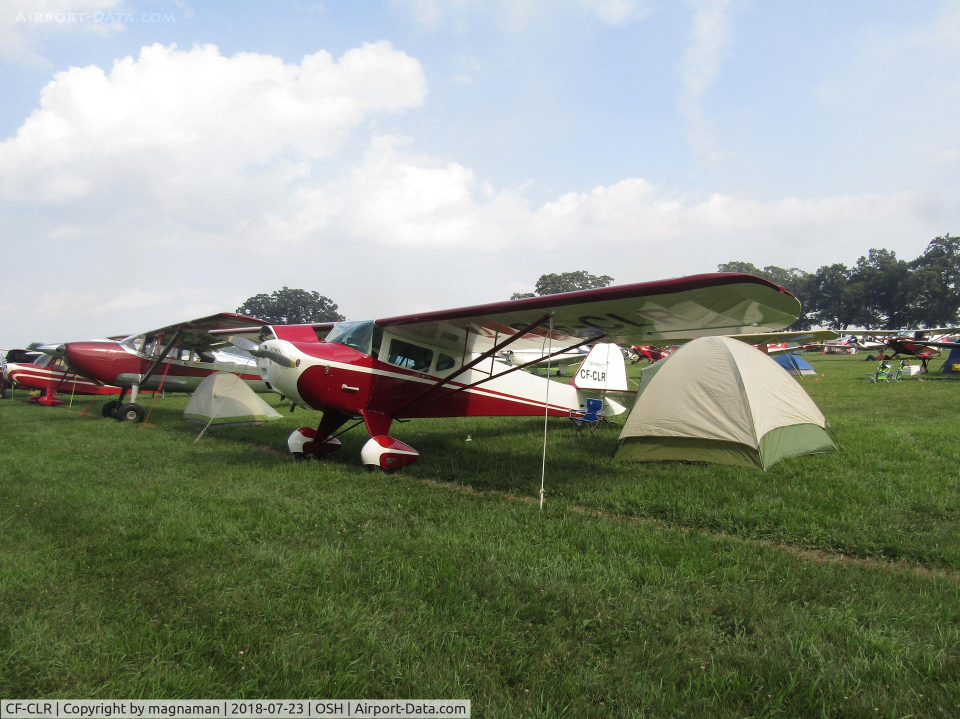 CF-CLR, 1946 Taylorcraft BC-12 C/N 8886, at EAA 2018 - happy campers!