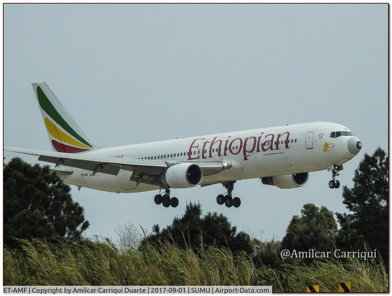 ET-AMF, 2000 Boeing 767-3BG/ER C/N 30563, Landing in SUMU